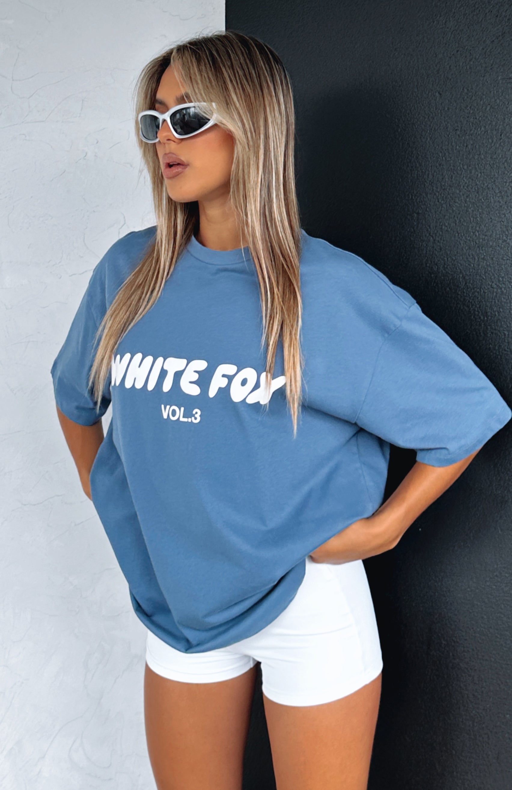 Premium Offstage Oversized Tee - Ocean Blue