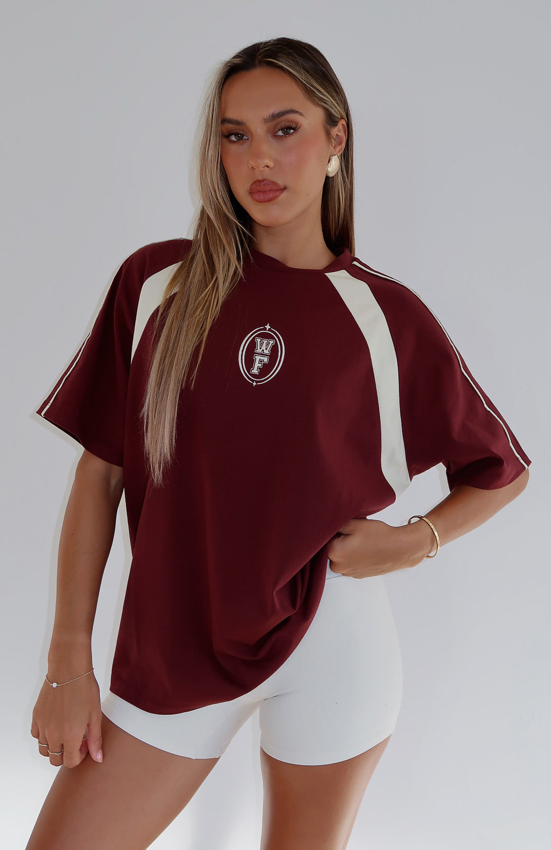 Ultimate Comfort Oversized Cotton Tee - Maroon