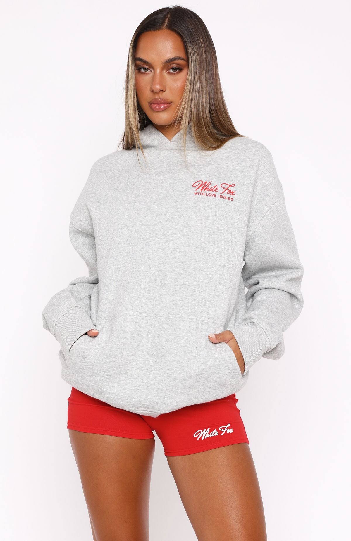 Premium With Love & Kisses Oversized Hoodie - Ultimate Comfort in Dark Grey Marle