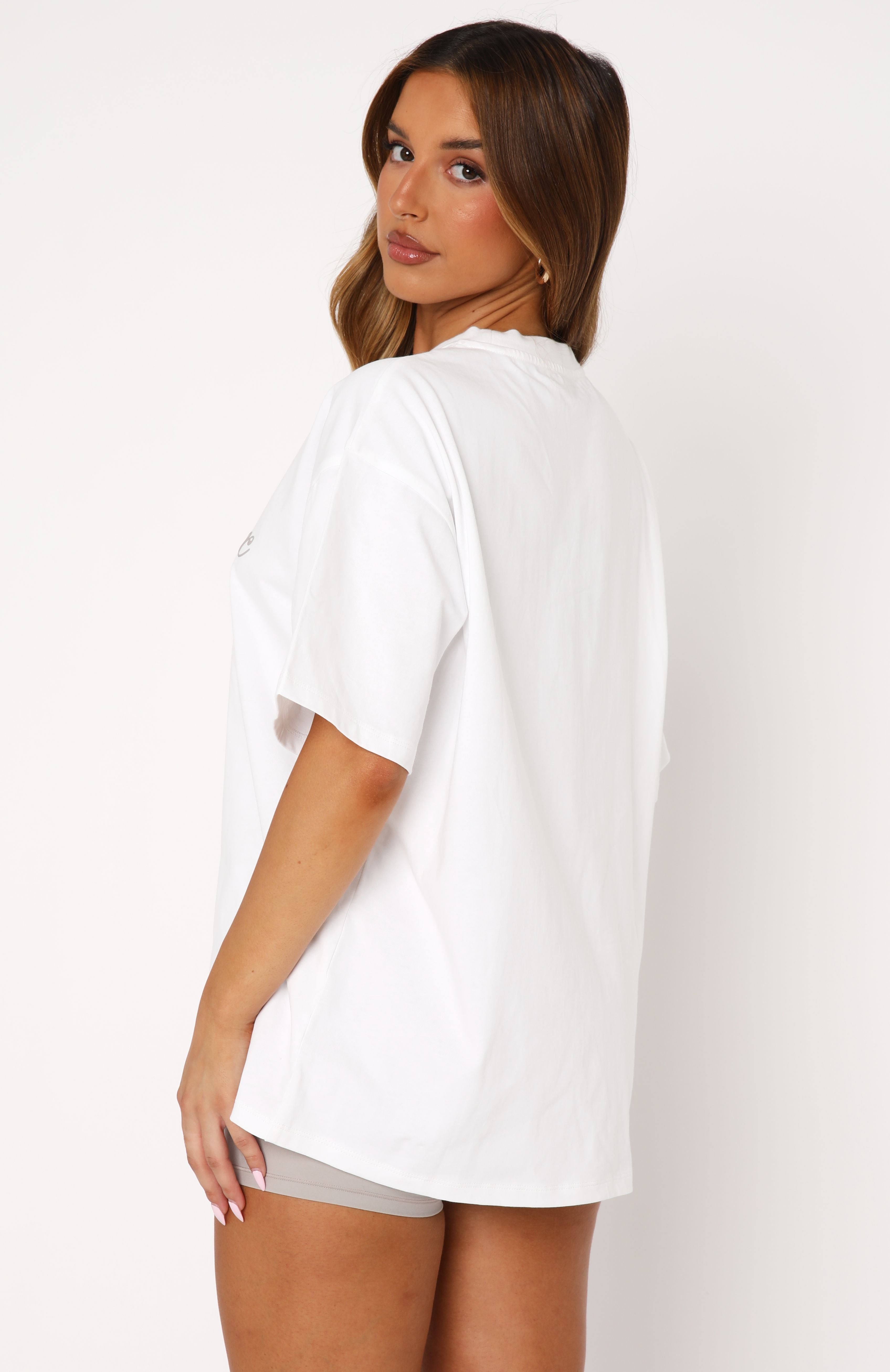 Premium Oversized Cotton Tee - White