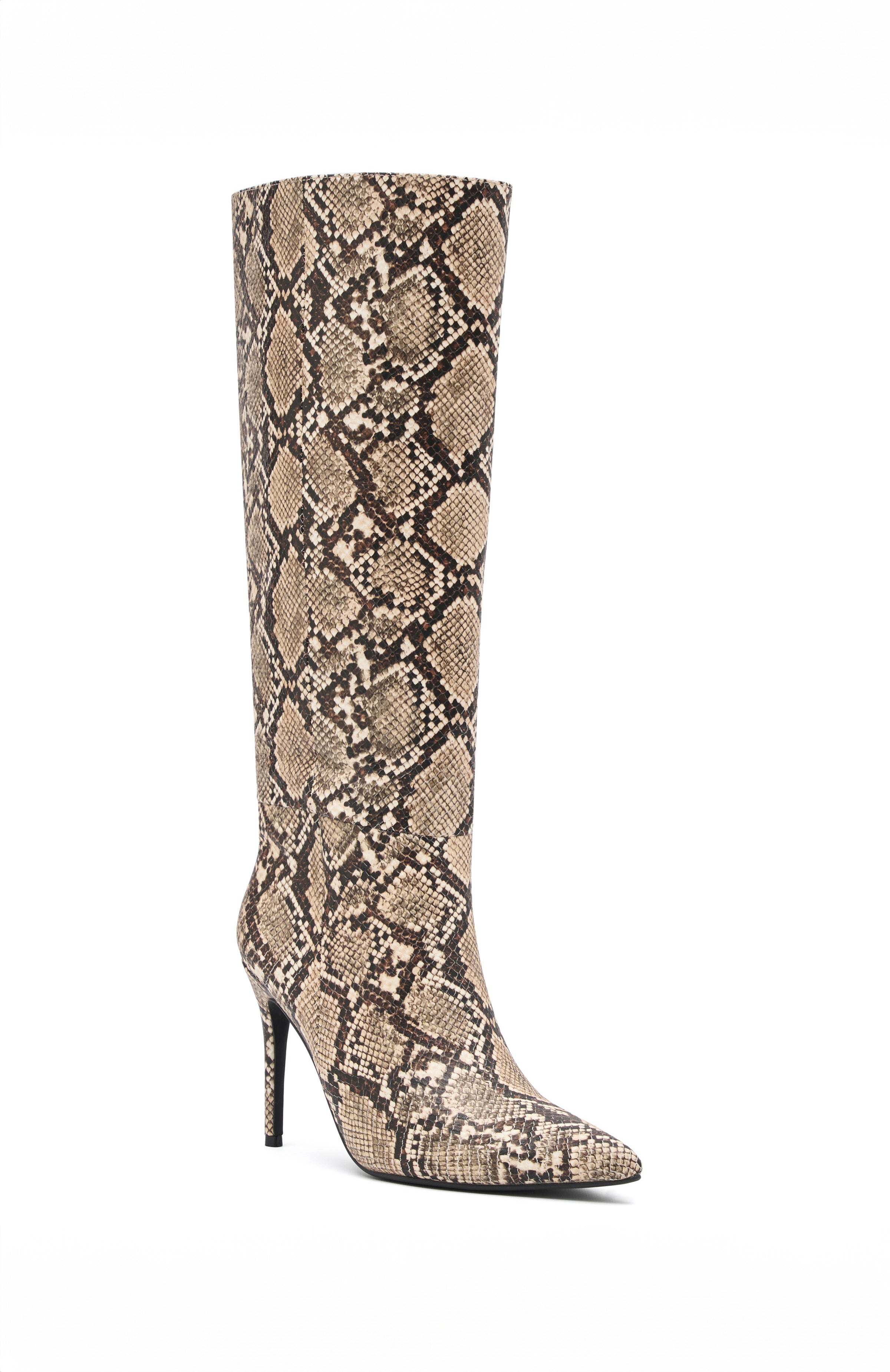 Premium Run Away With Me Knee High Boots - Snake Skin Design