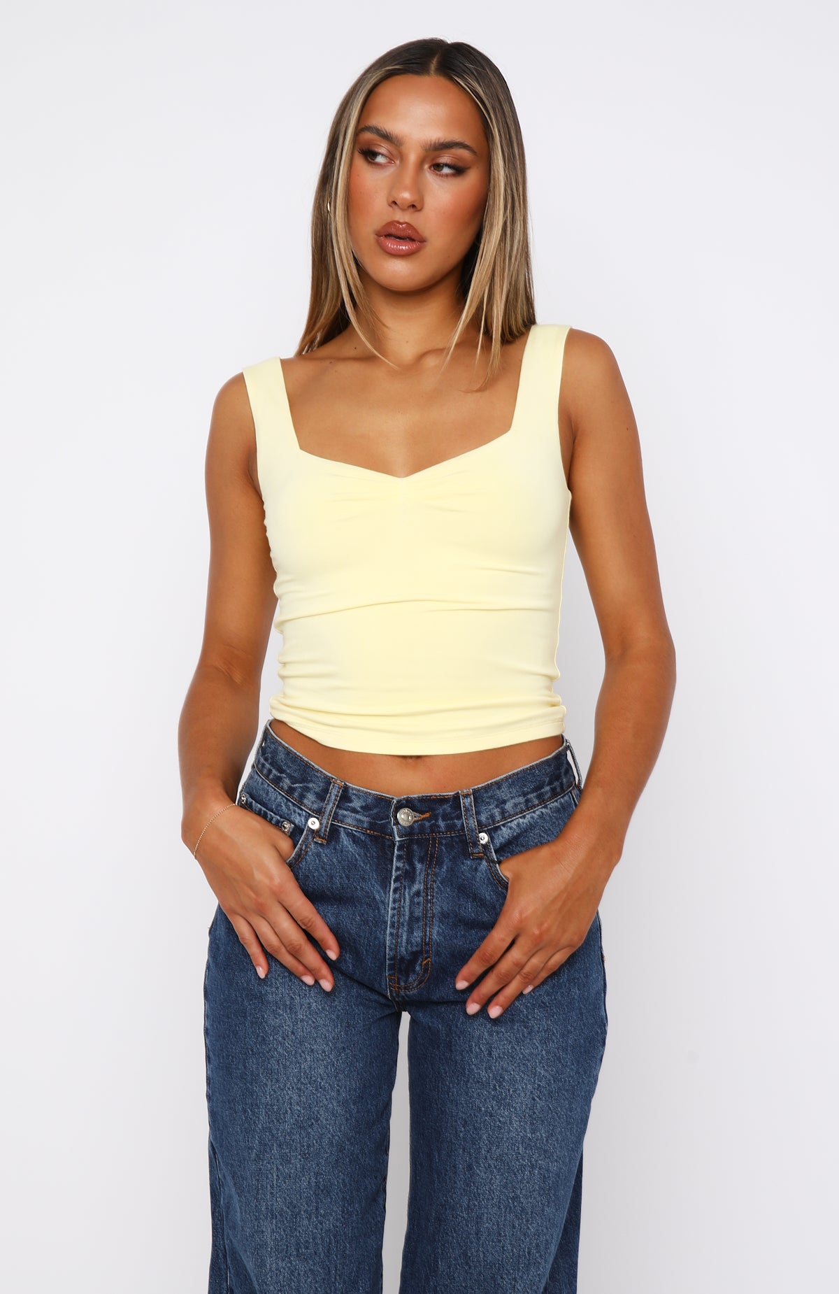 Premium Lemon Summer Crop Top