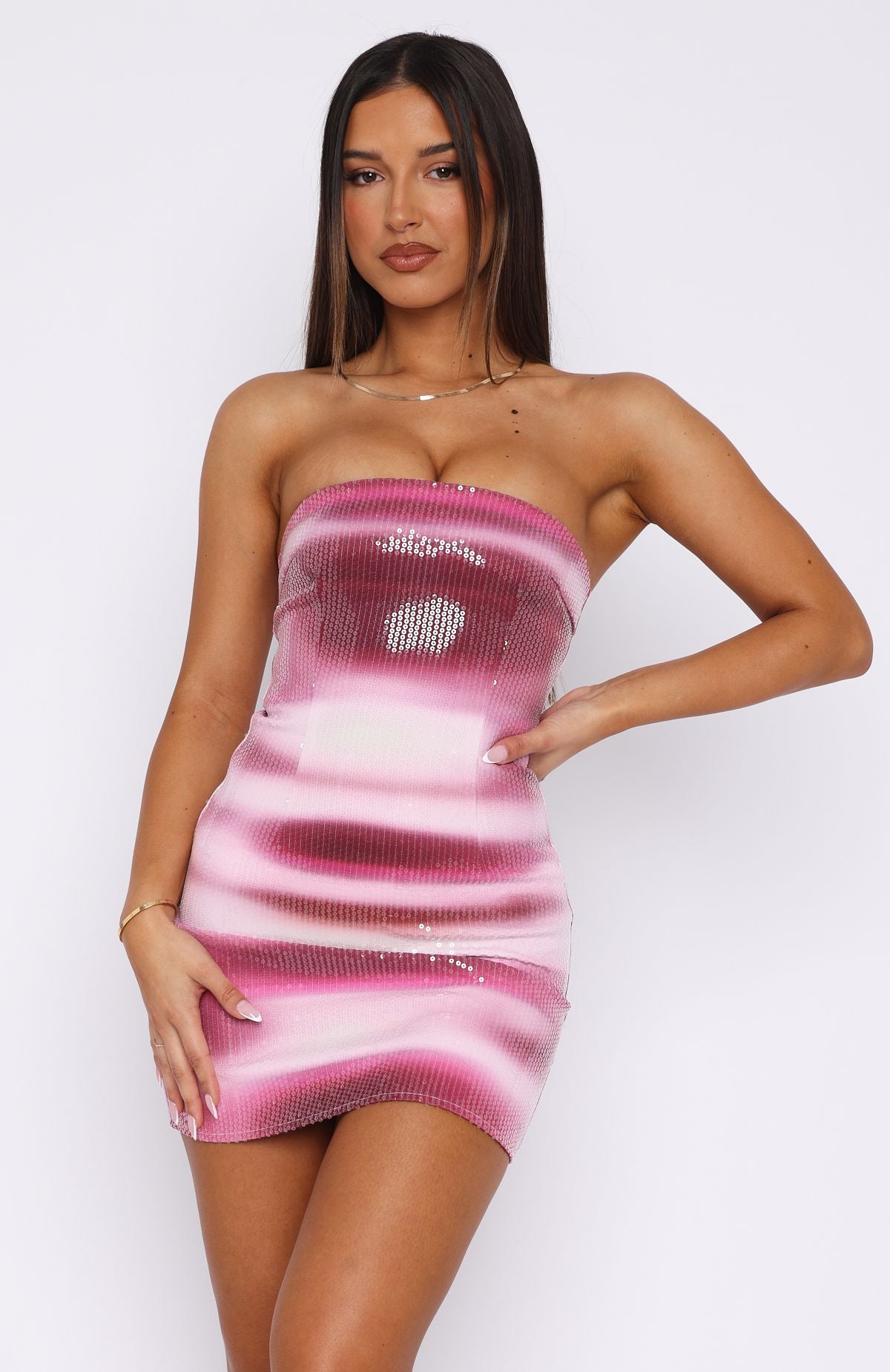 Ultimate Boysenberry Ripple Mini Dress - Make a Statement