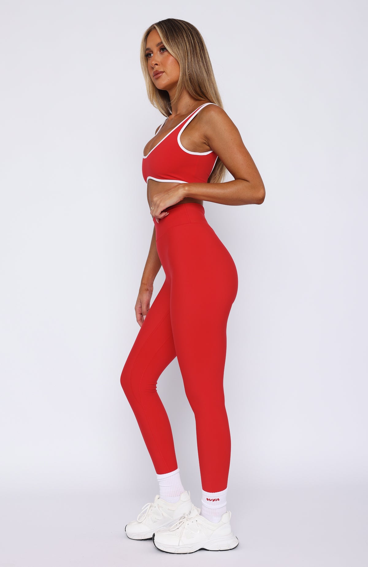 Premium High Waisted Red Leggings - Ultimate Comfort & Style