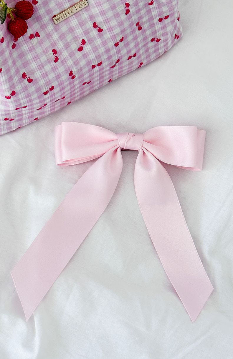 Premium Sweet Serenity Bow Hair Clip - Elegant Pink