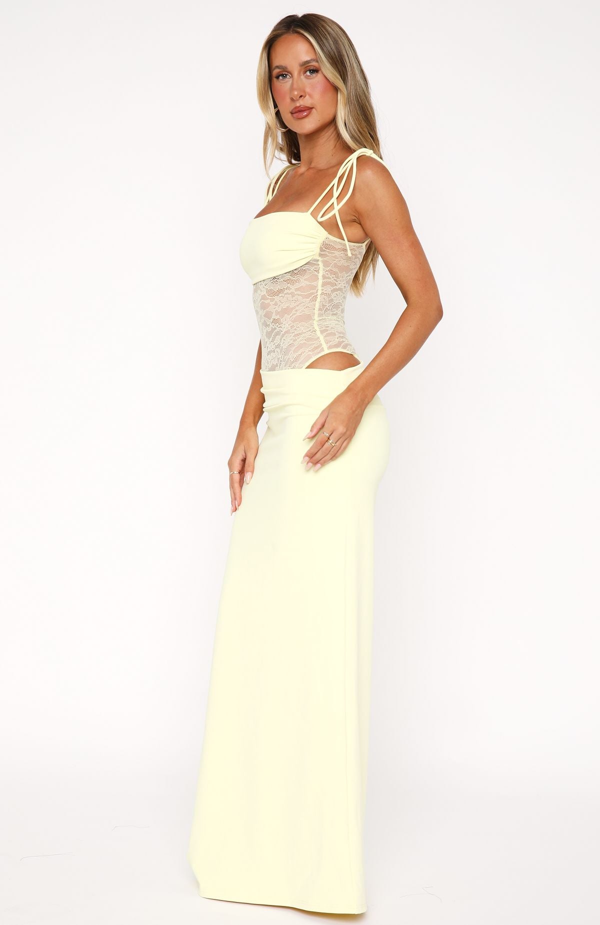 Ultimate Compliment Me Maxi Dress in Lemon