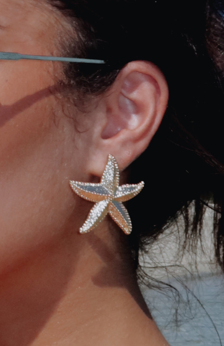 Premium Golden Days Starfish Stud Earrings