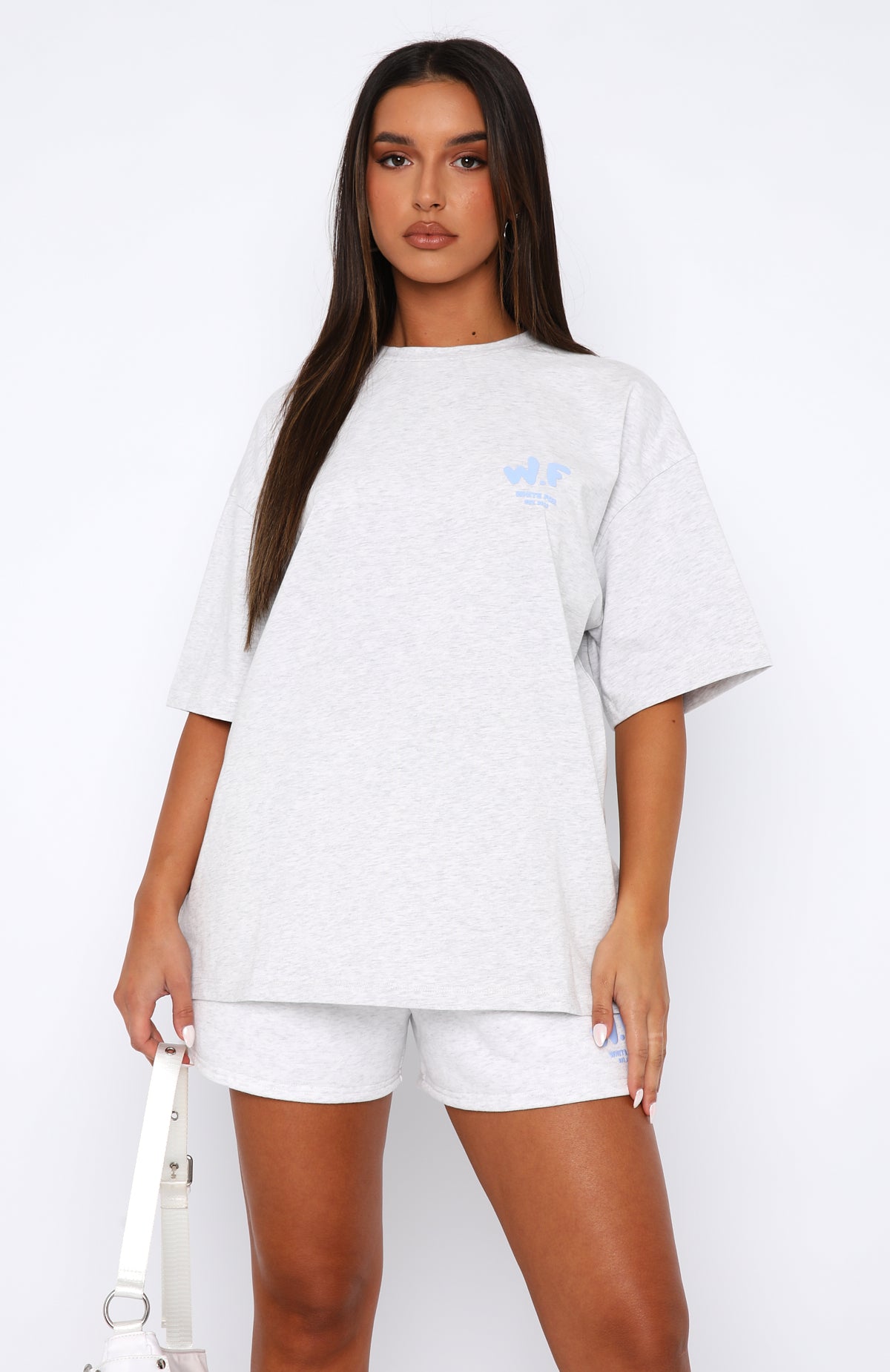 Premium Oversized Cotton Tee - Grey Marle