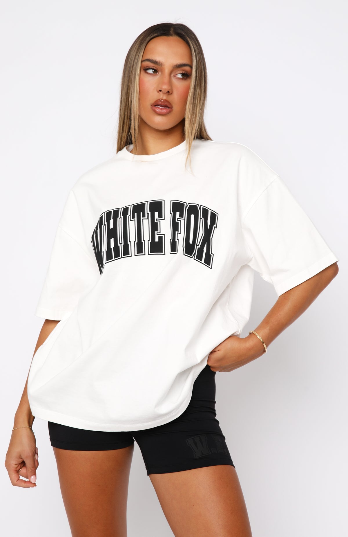 Premium Decade Classics Varsity Oversized Tee - White