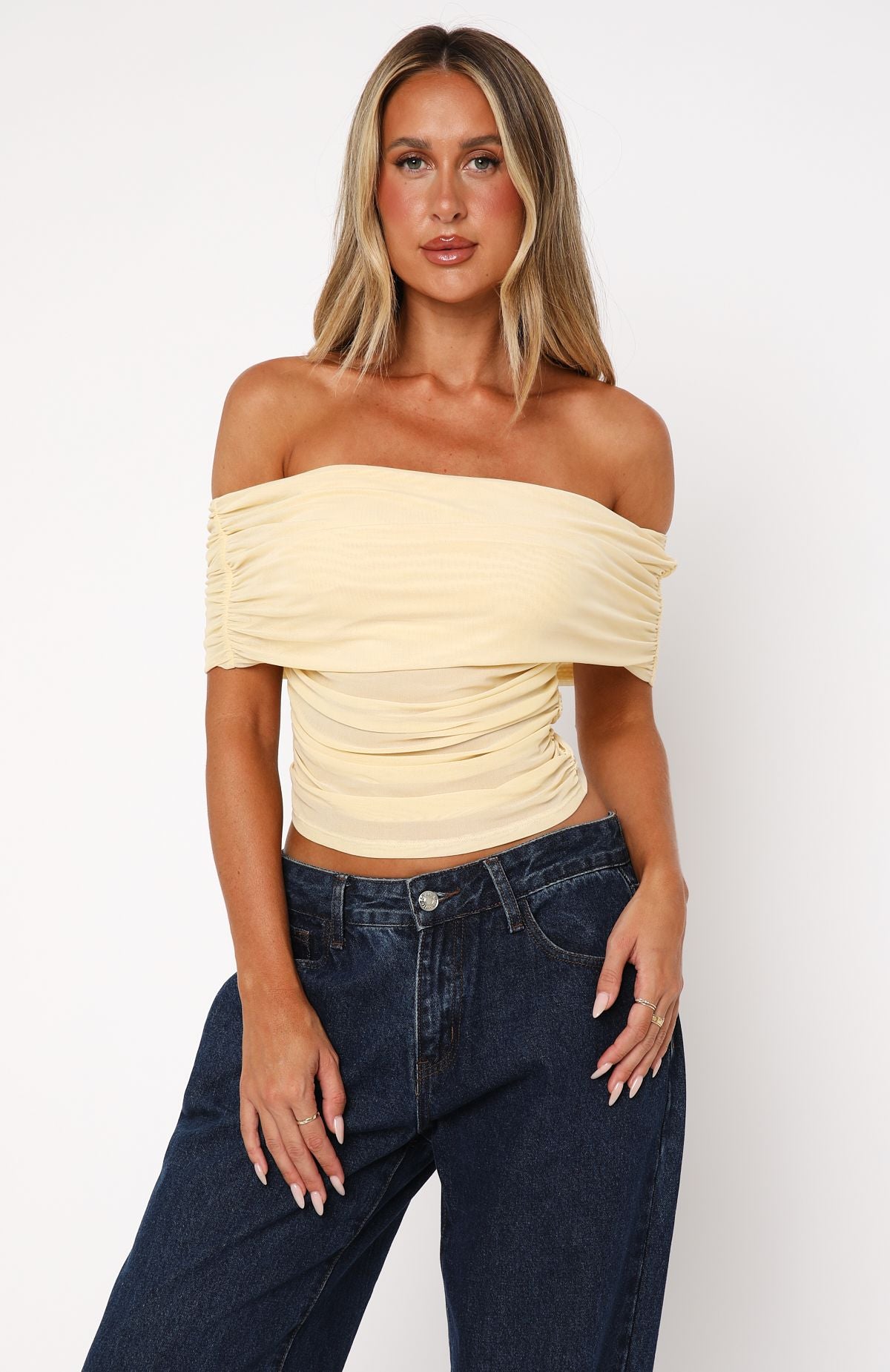 Ultimate Show Out Mesh Top - Lemon