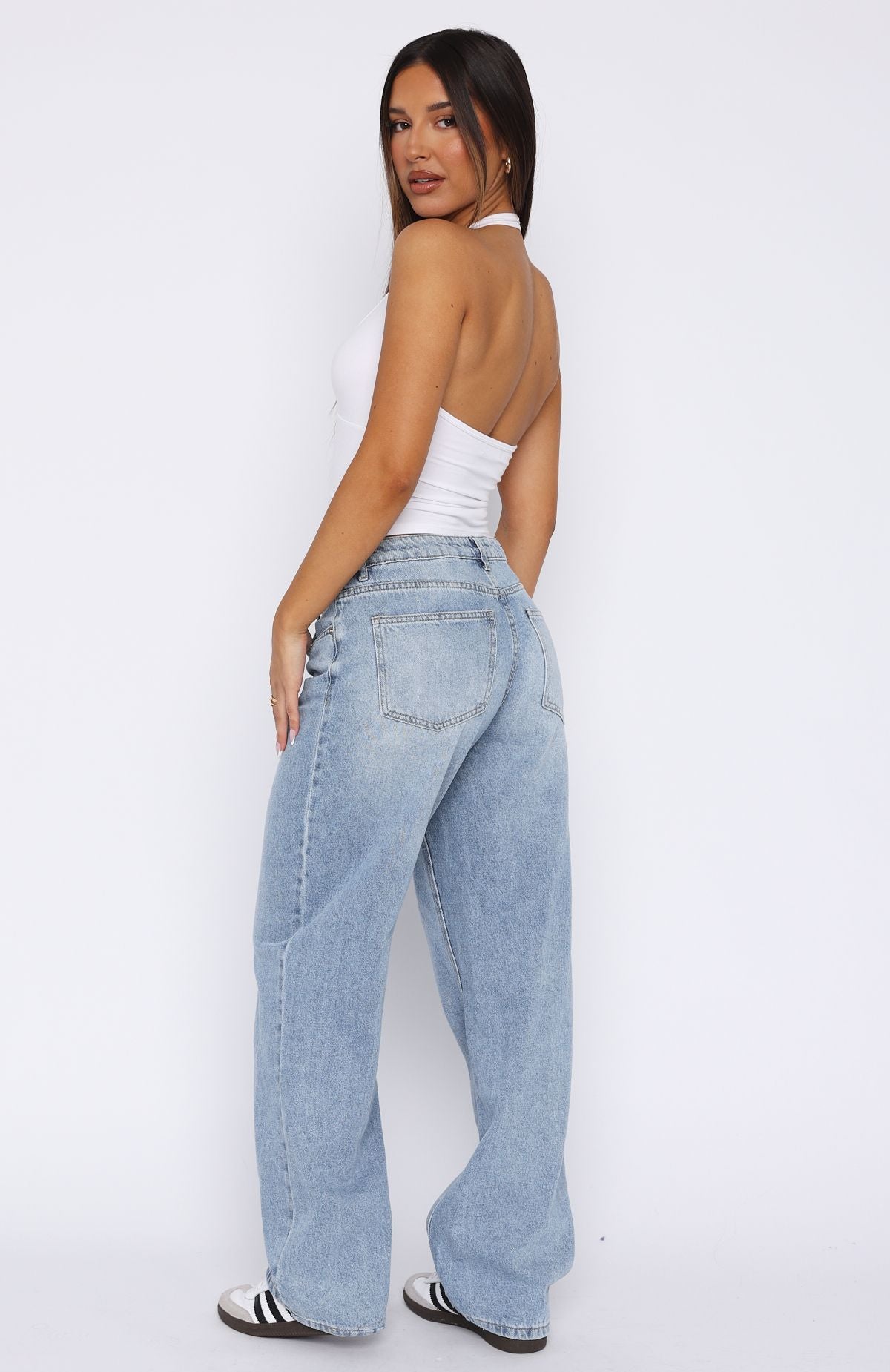 Ultimate Vintage Low Rise Wide Leg Jeans - Premium Mid Blue