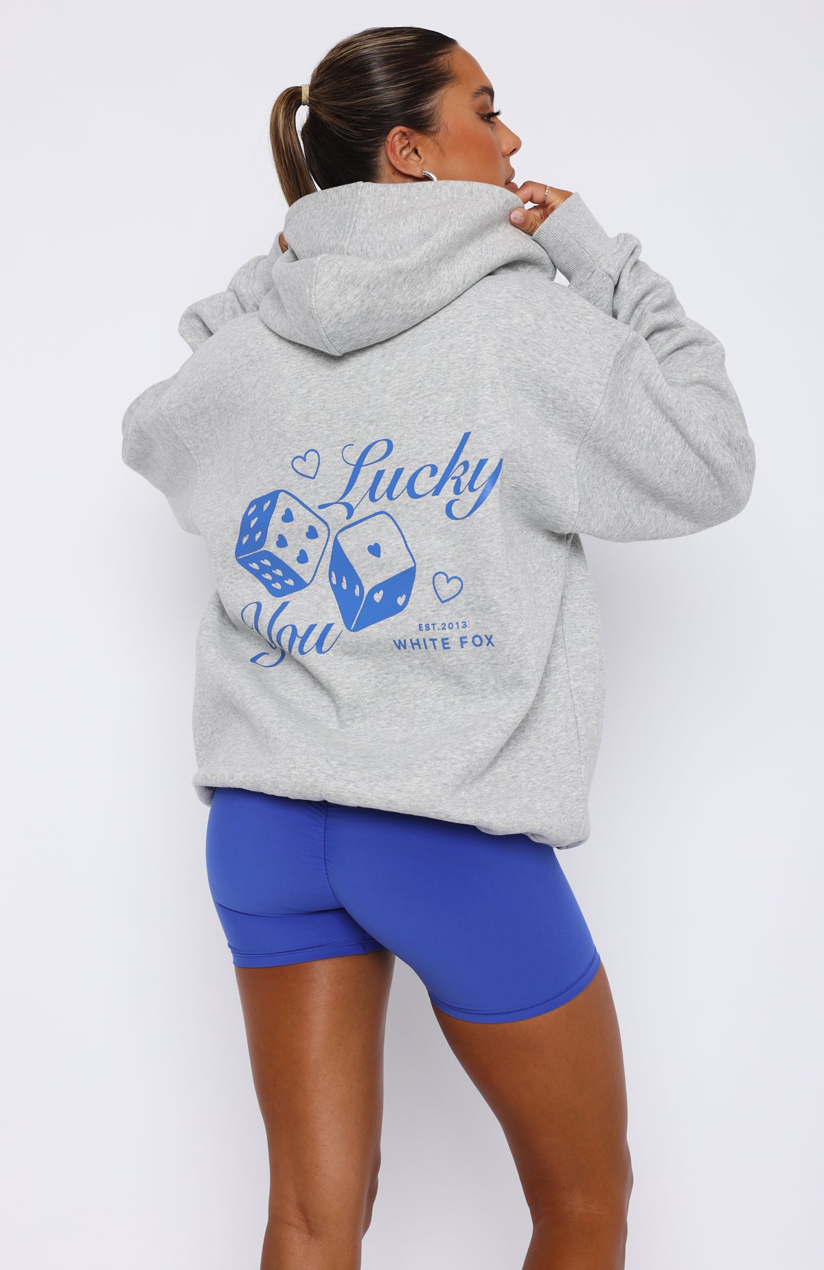 Premium Lucky You Oversized Hoodie - Ultimate Comfort in Dark Grey Marle