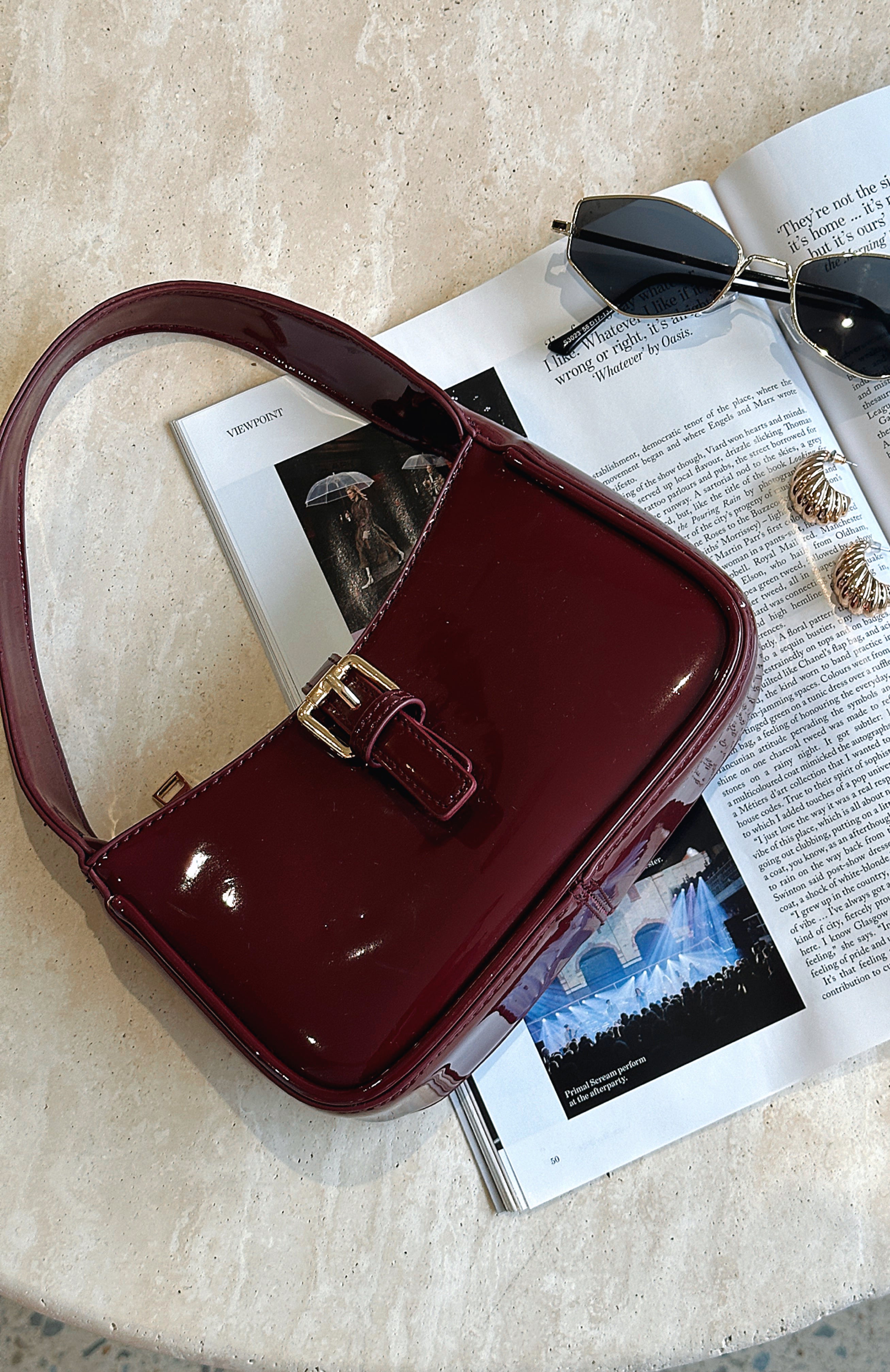 Premium Dionne Shoulder Bag in Cherry Cola - Ultimate Style Upgrade