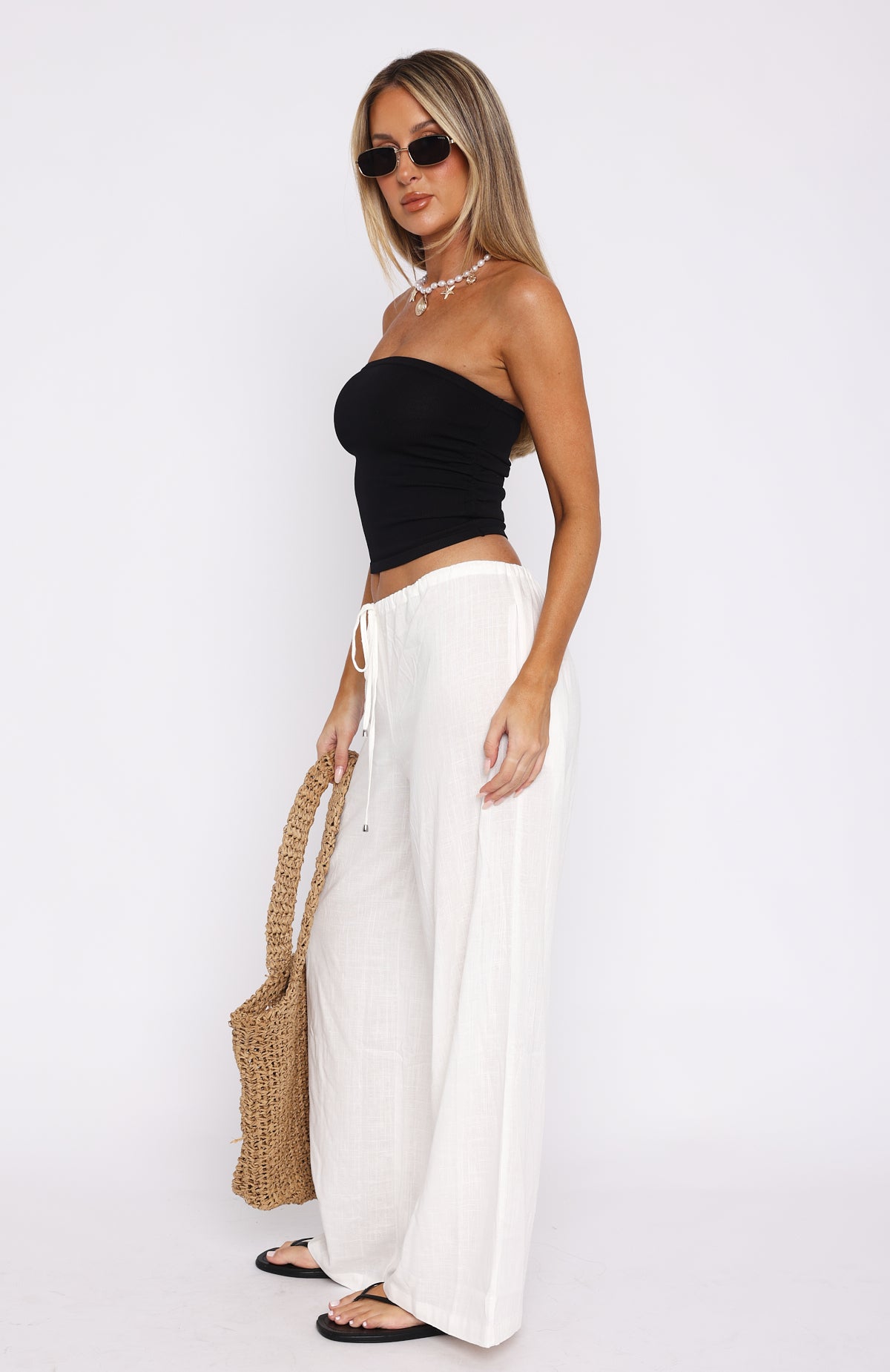 Ultimate Vacay Linen Pants - White