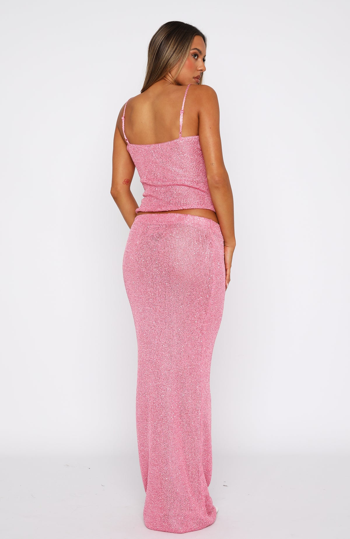 Ultimate Glam Sequin Maxi Skirt - Bubblegum Pink