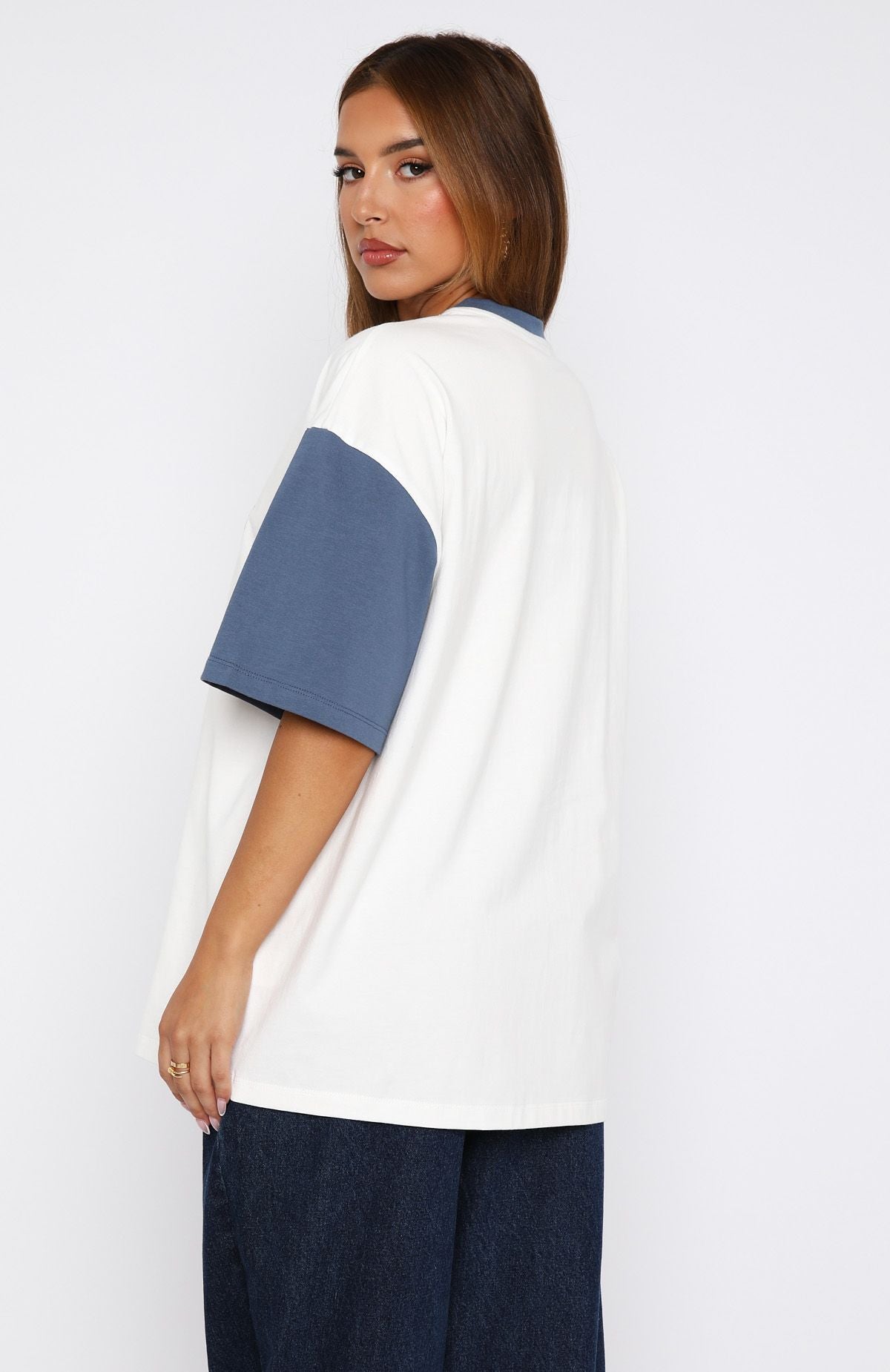 Premium Oversized Cotton Tee - Fearlessly Flying White