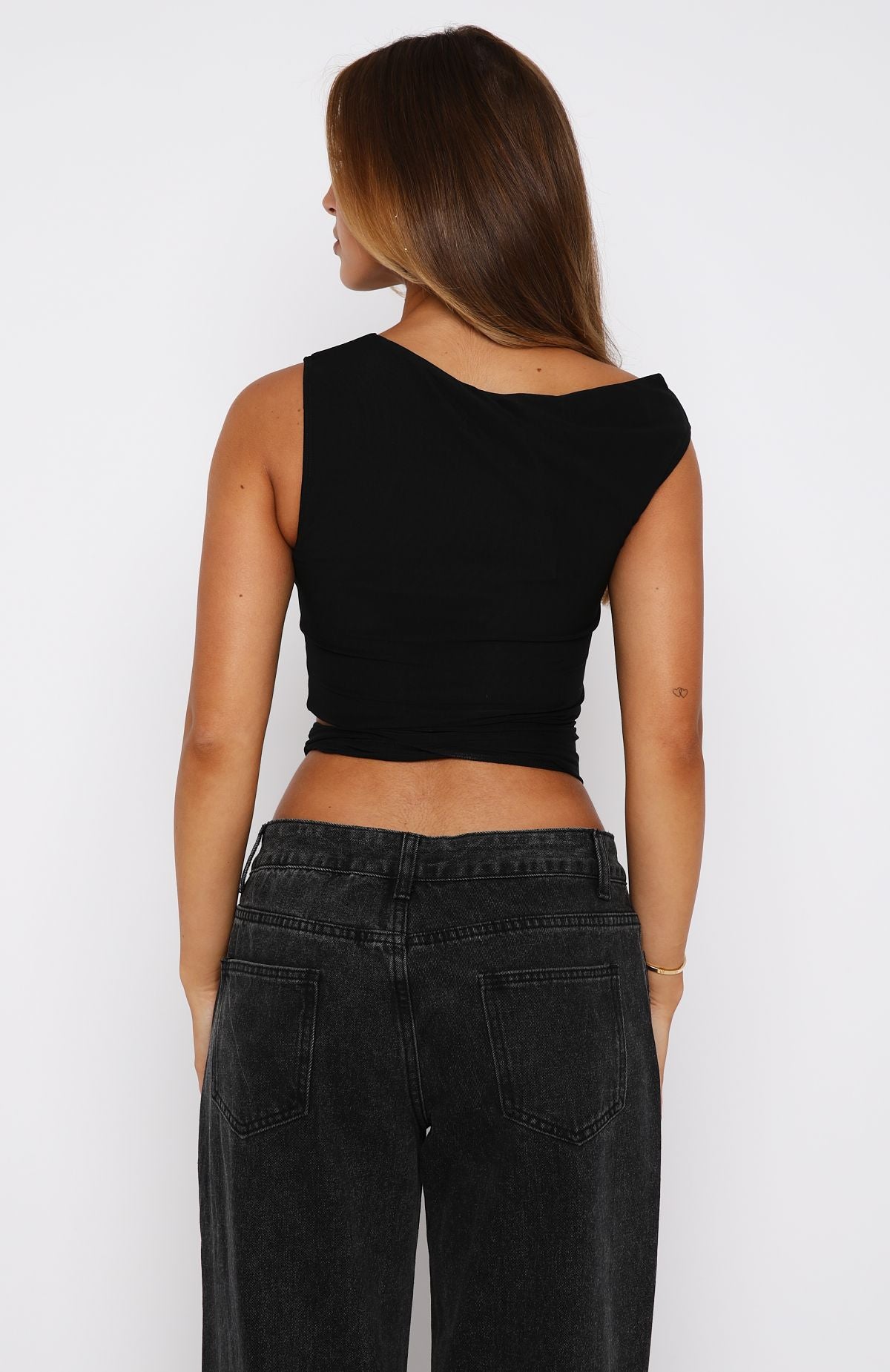 Premium Confessions Black One-Shoulder Top