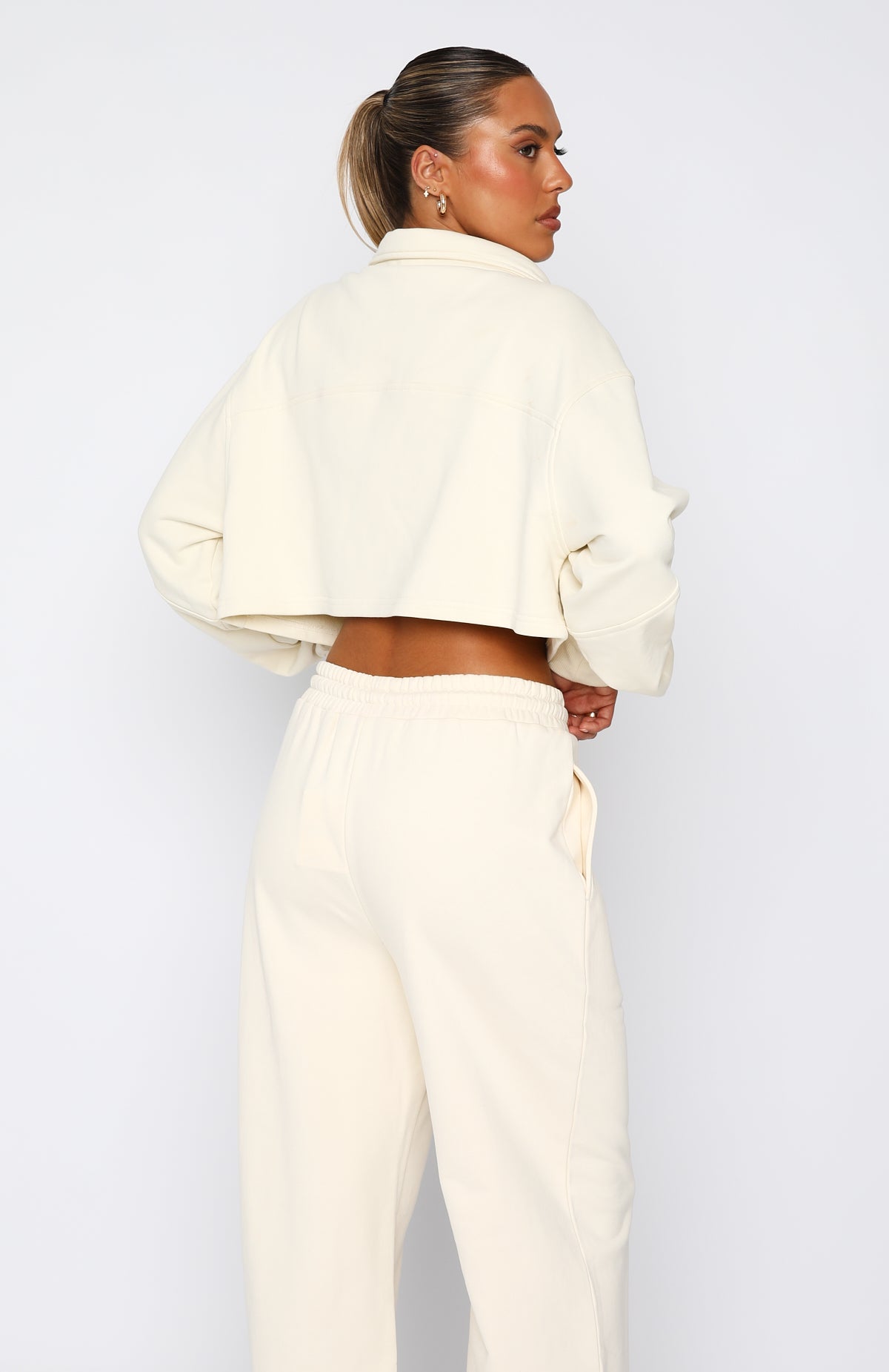 Yasmin Premium Zip Front Sweater in Buttercream | Ultimate Comfort