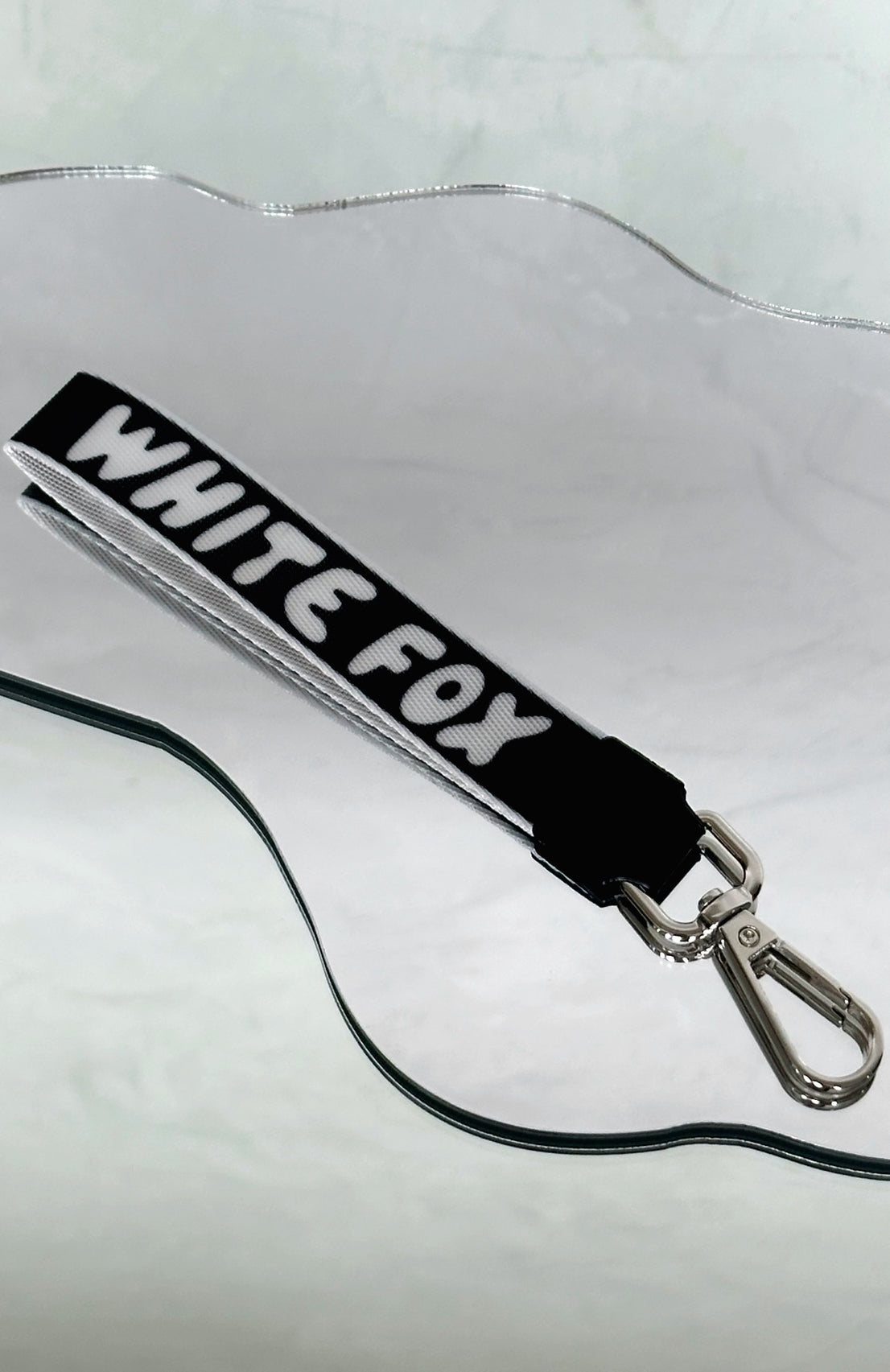 Ultimate Strap Keychain - Sleek Black & White Design