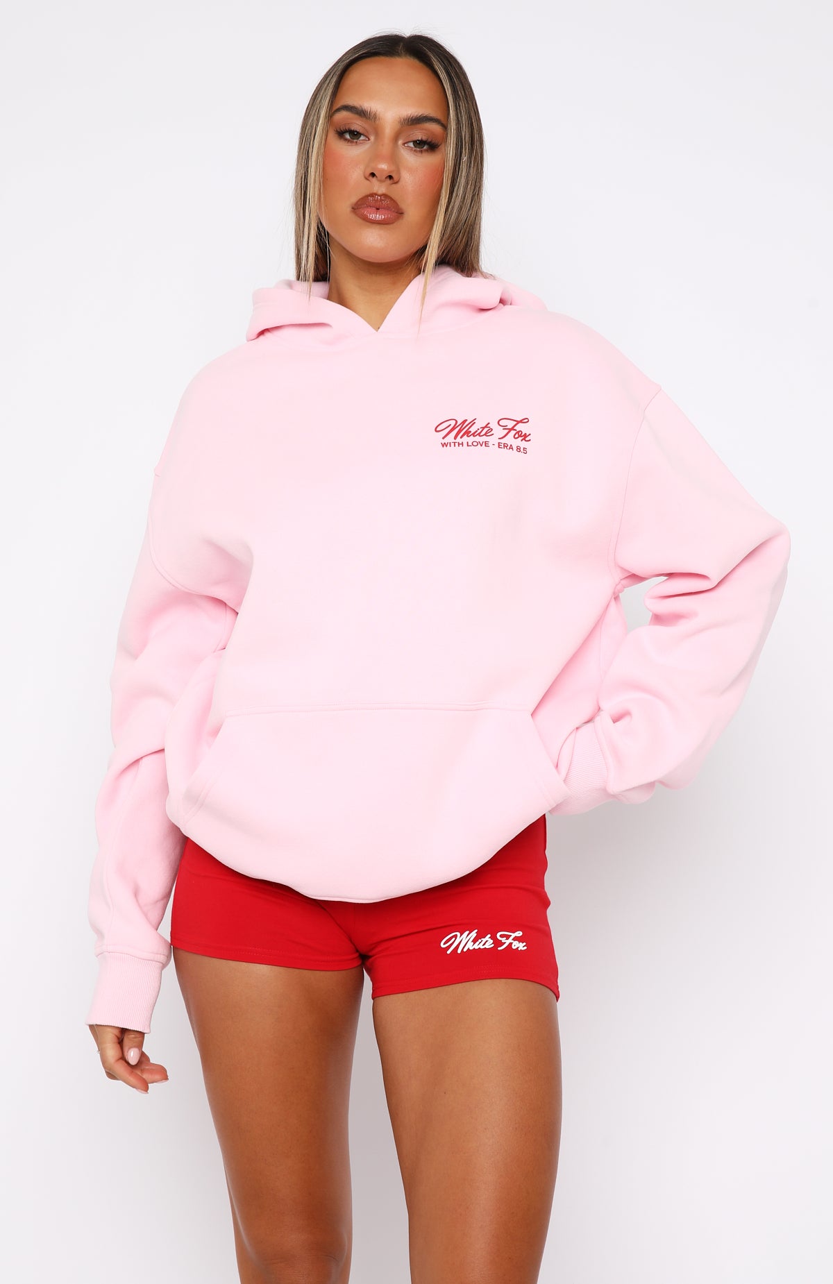 Ultimate With Love & Kisses Oversized Hoodie - Baby Pink