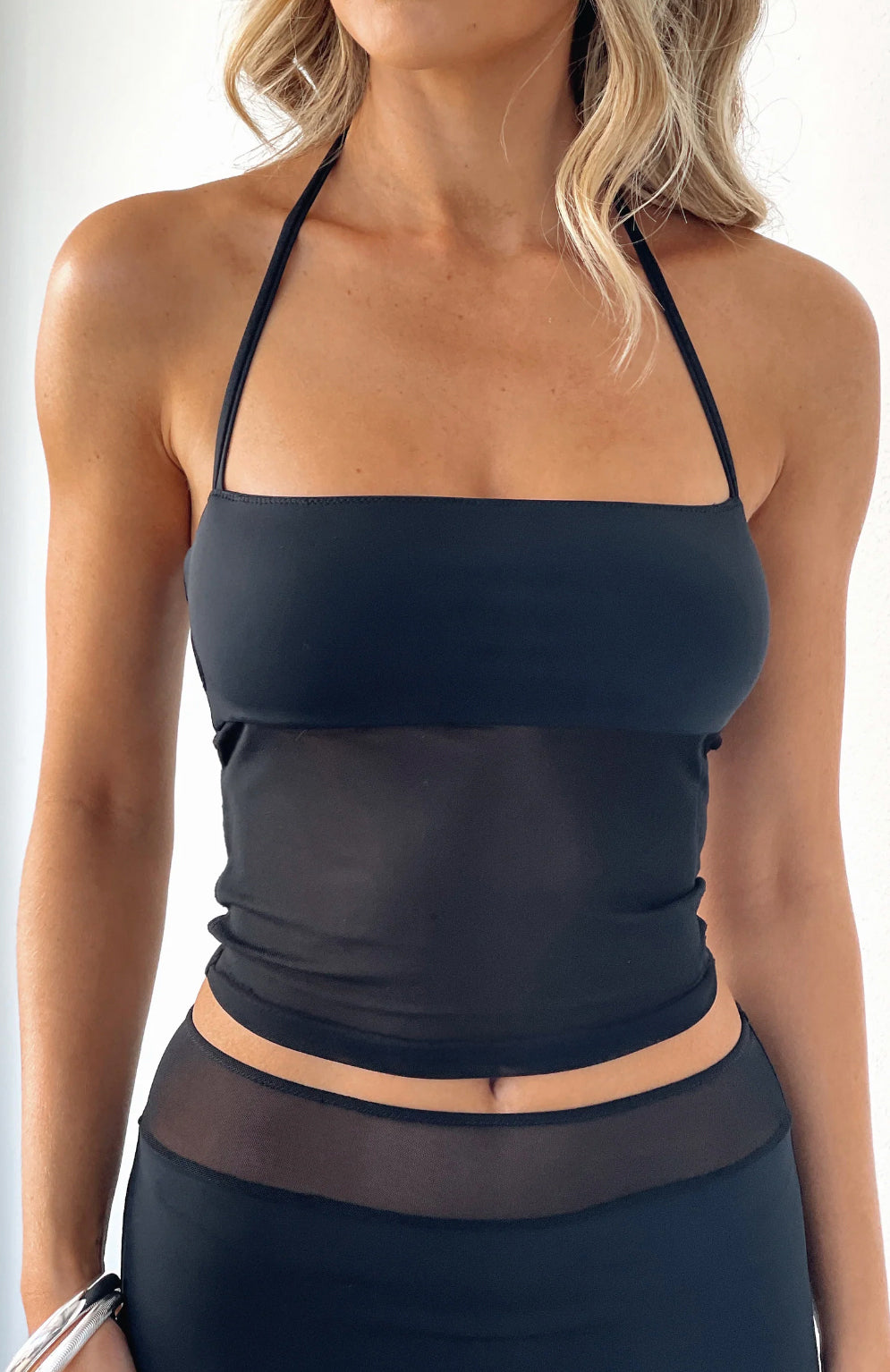 Ultimate Black Strapless Halter Top