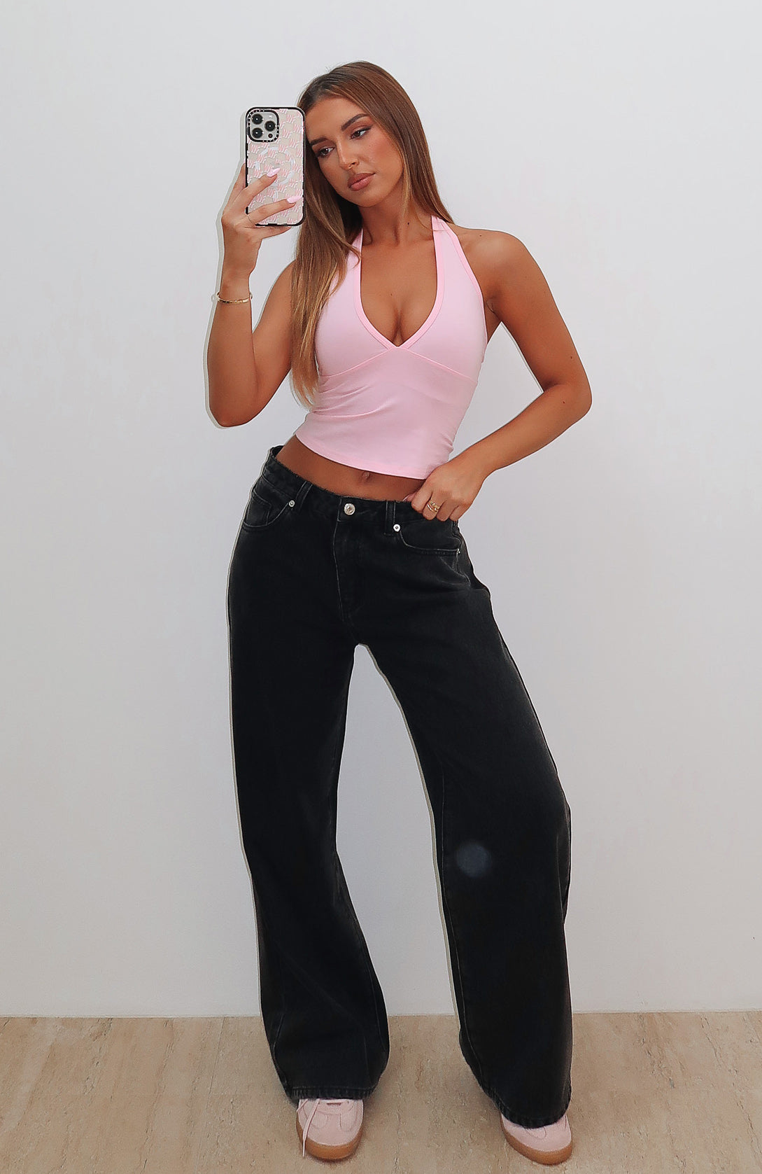 Ultimate Wide Leg Jeans - About A Girl Black Acid Wash