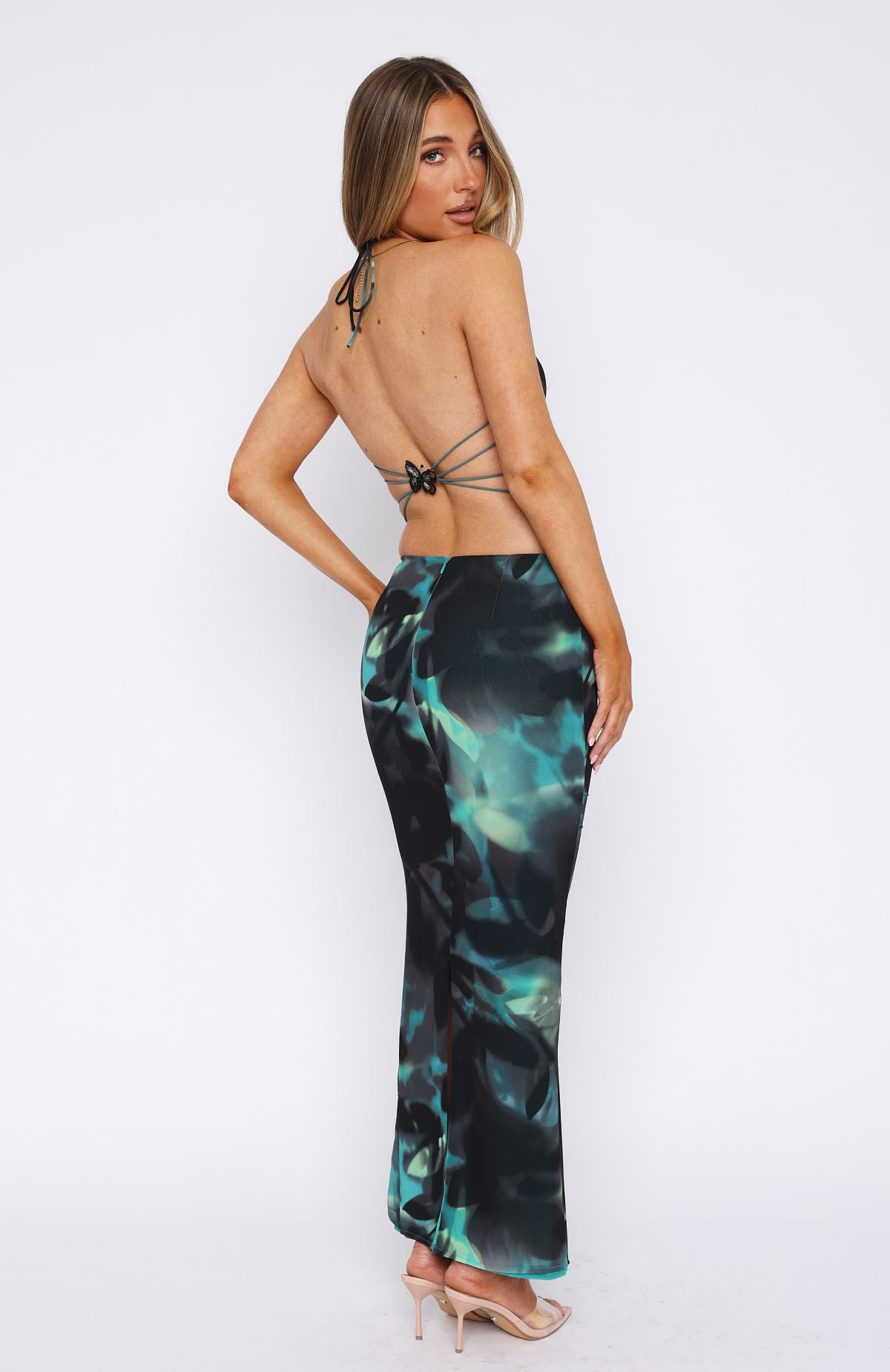 Ultimate Jade Wings Maxi Skirt - Premium Summer Style