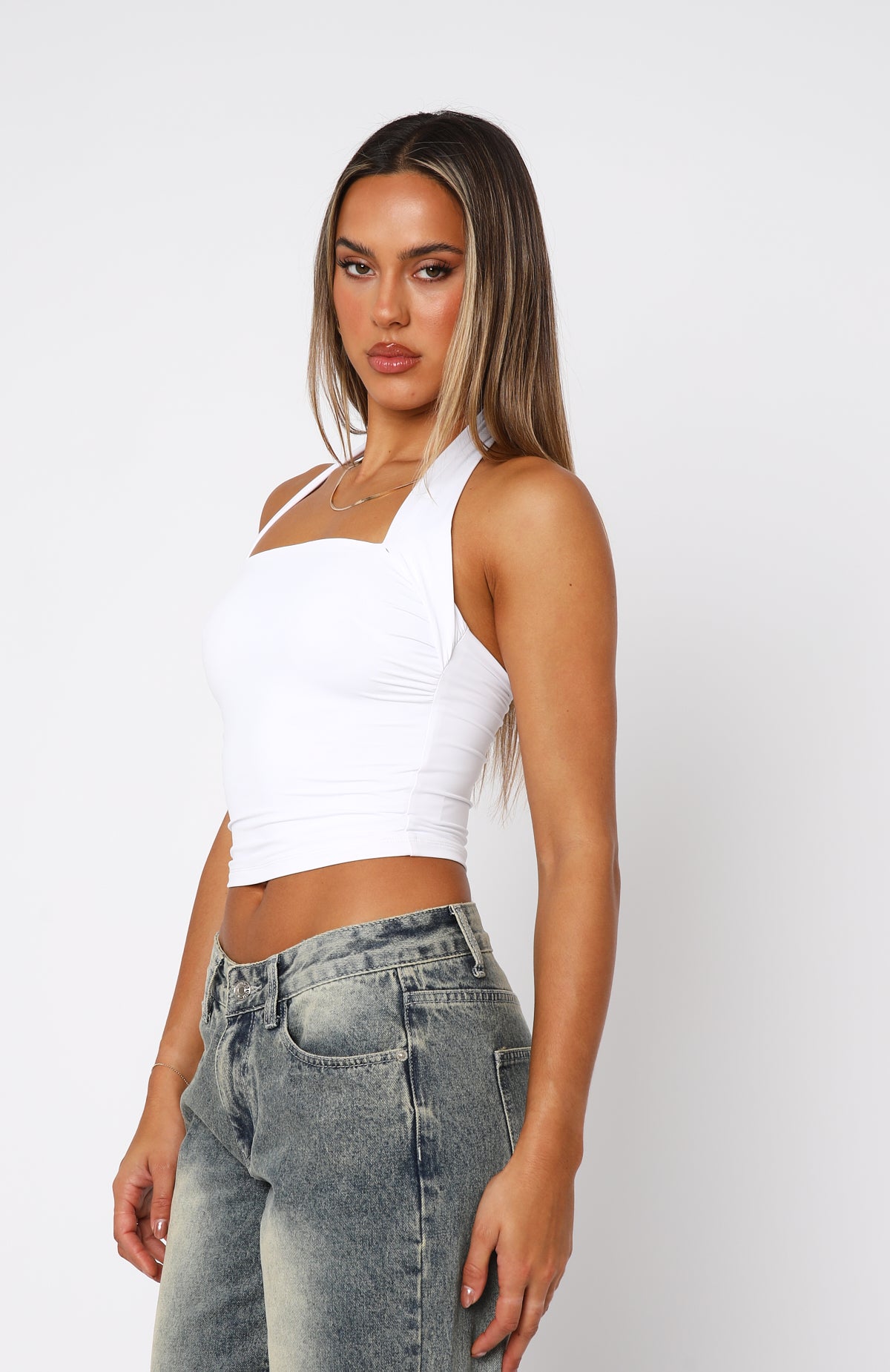 Premium White Halter Top - Ultimate Summer Essential