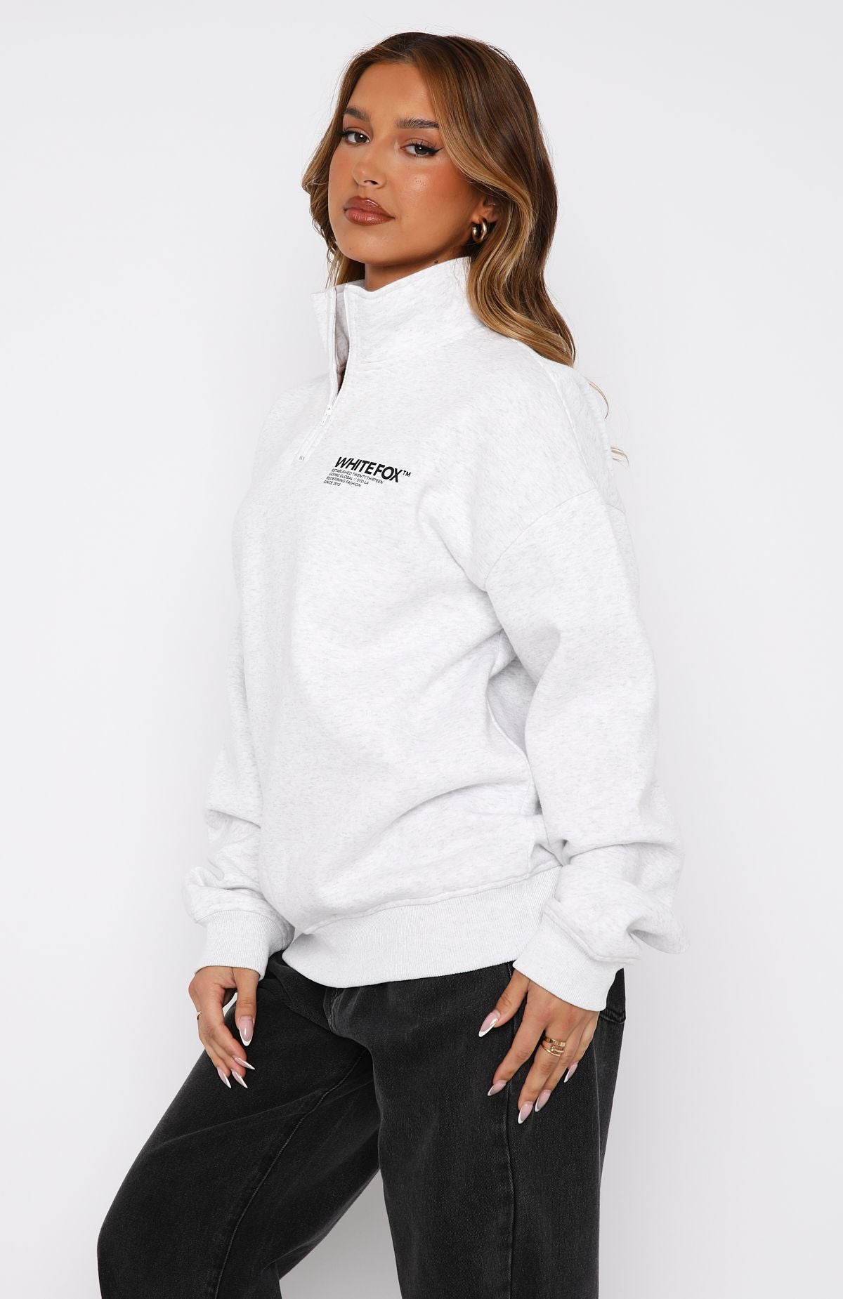 Premium Like No One Else Zip Front Sweater - Grey Marle | Ultimate Comfort