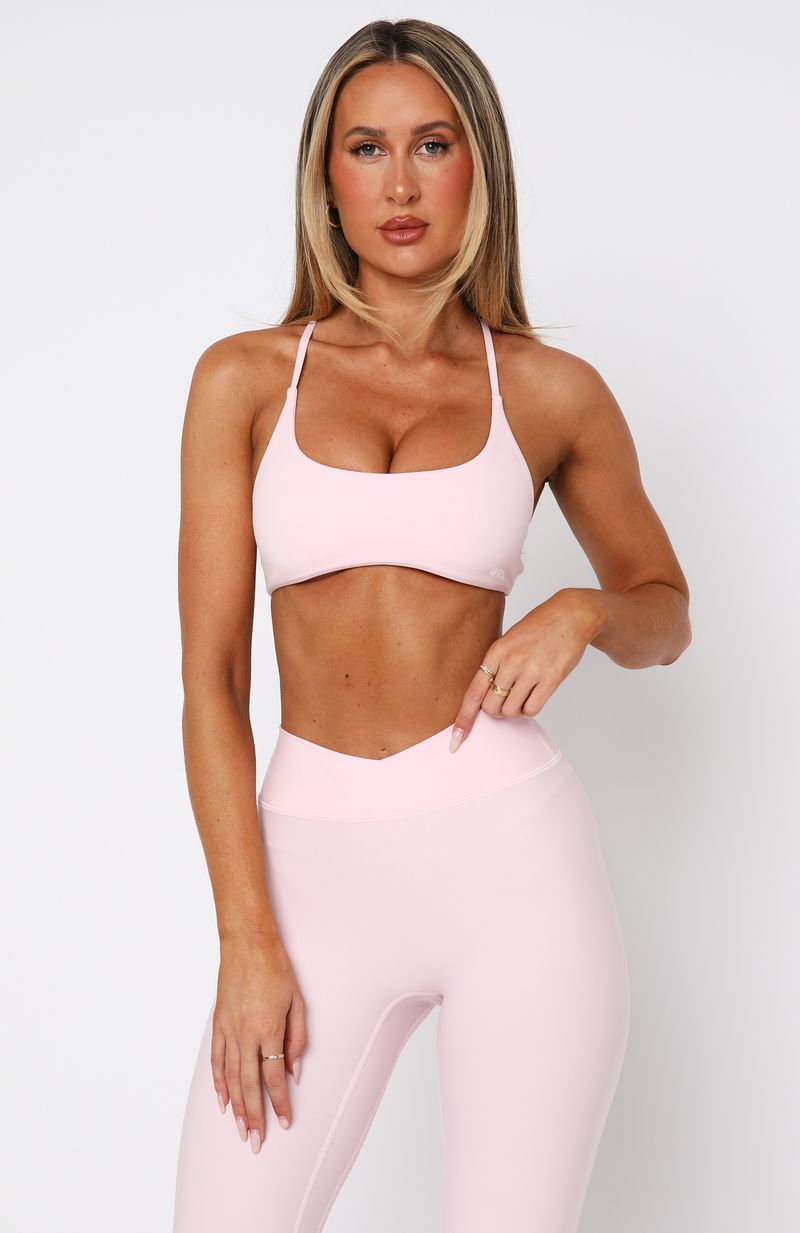 Premium She's Healthy Sports Crop - Ballet Pink