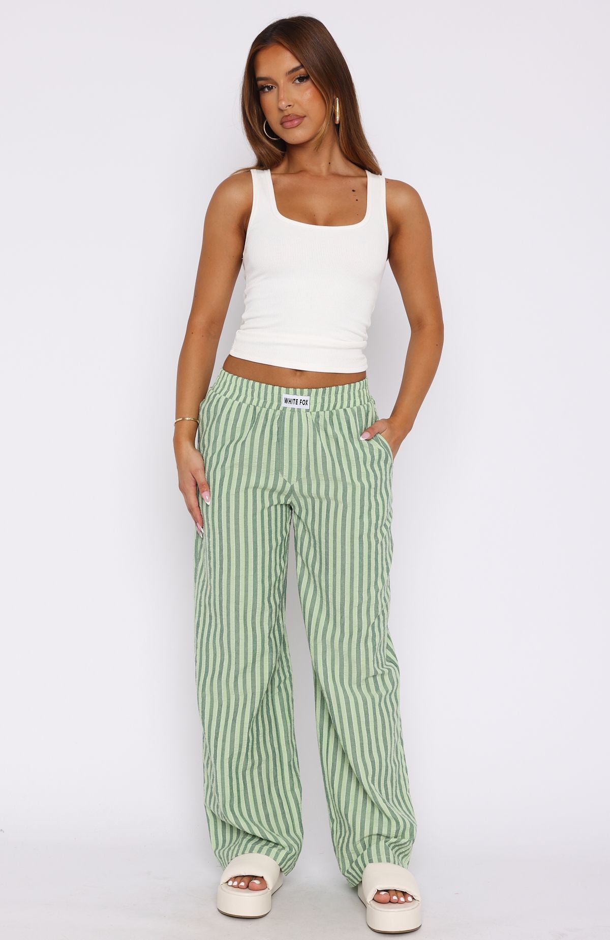 Ultimate Wondering About You Striped Pants - Green Edition