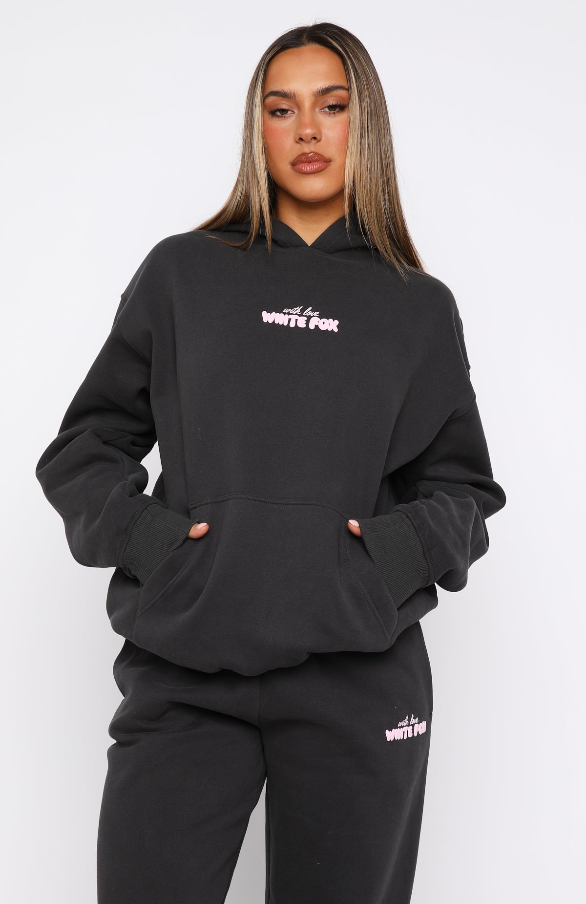 Premium With Love In The Moment Oversized Hoodie - Ultimate Comfort Charcoal