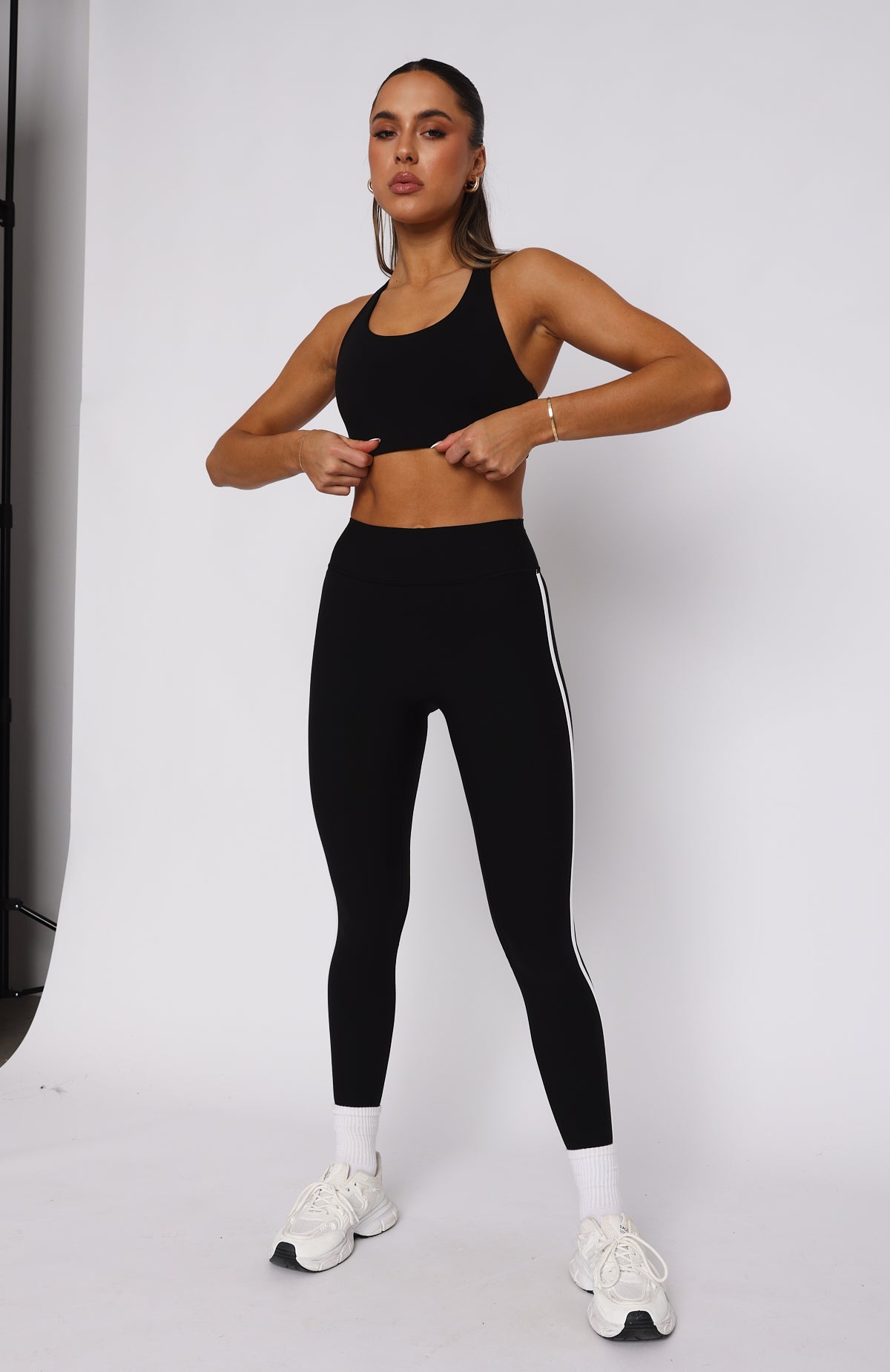 Ultimate Core Workout High Waisted Leggings - Black/White