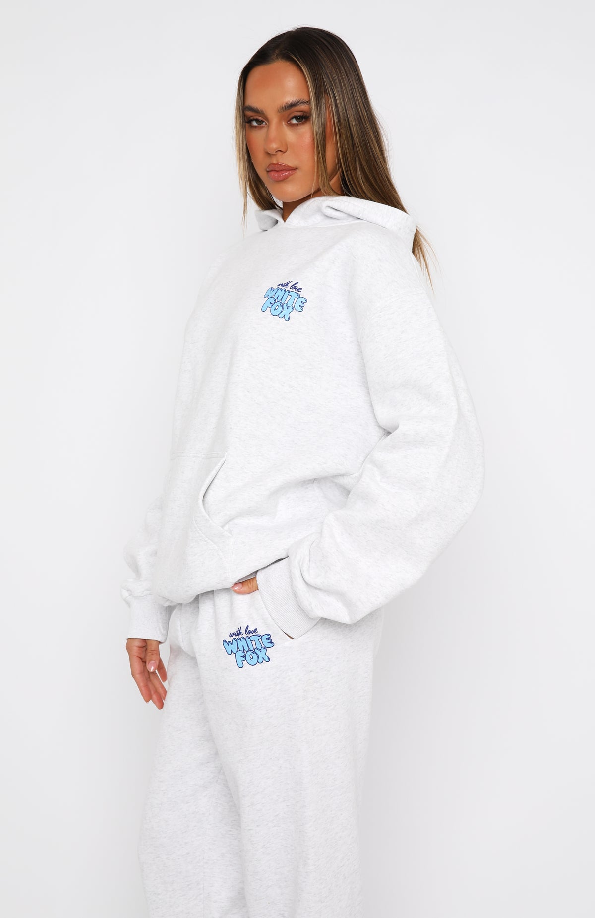 Ultimate Comfort With Love Always Oversized Hoodie - Grey Marle