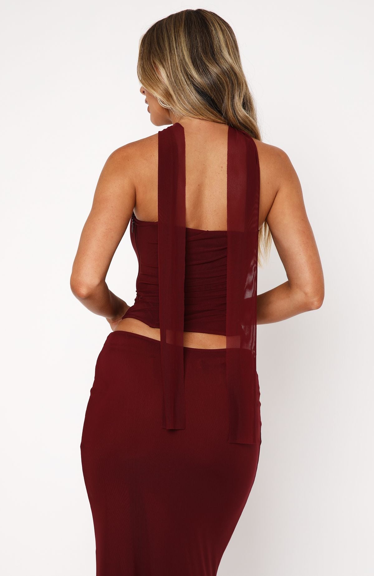 Ultimate Strapless Bustier in Burgundy - Lovers Lane Collection