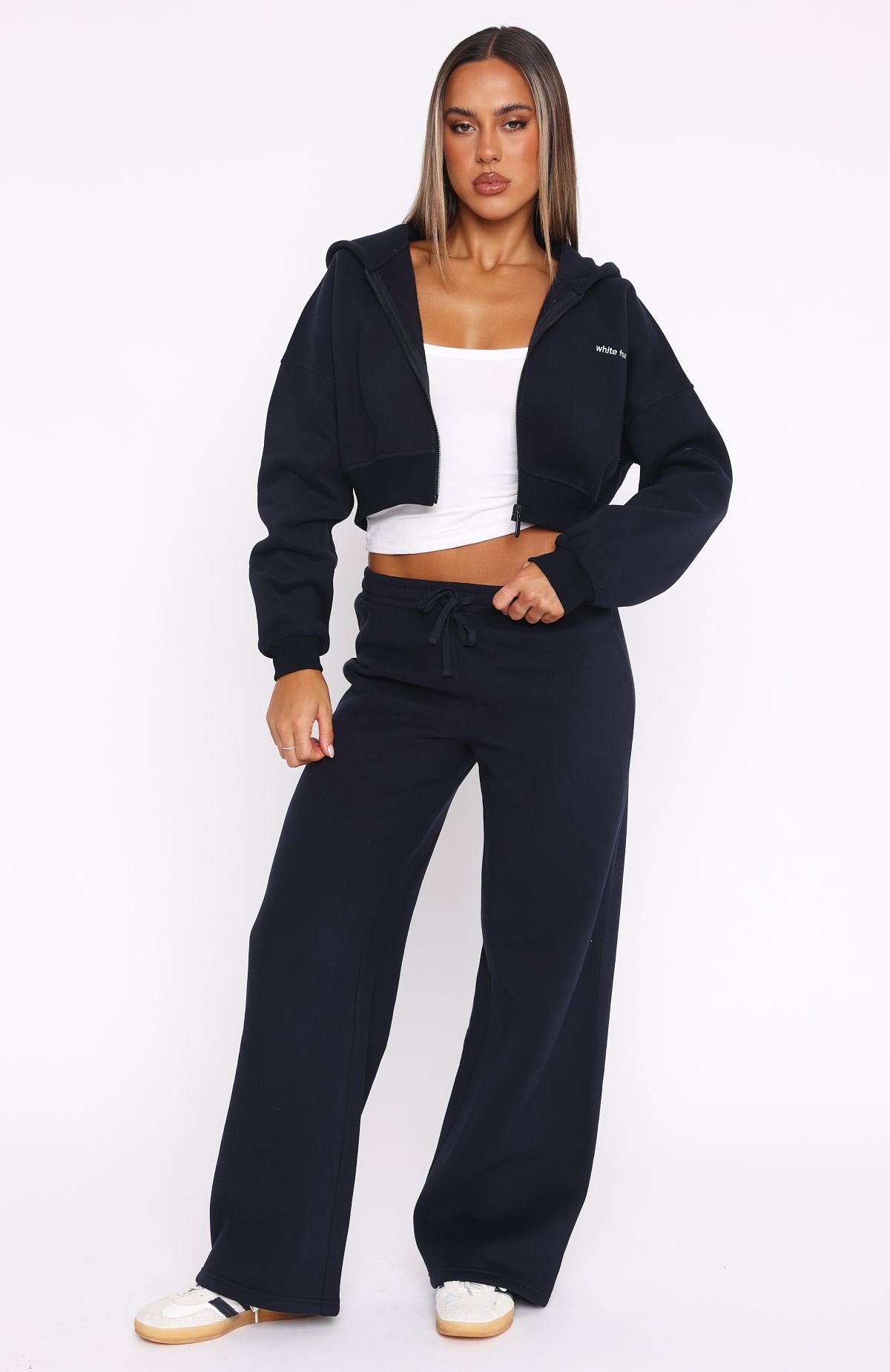 Premium Wide Leg Sweatpants in Navy - Ultimate Comfort