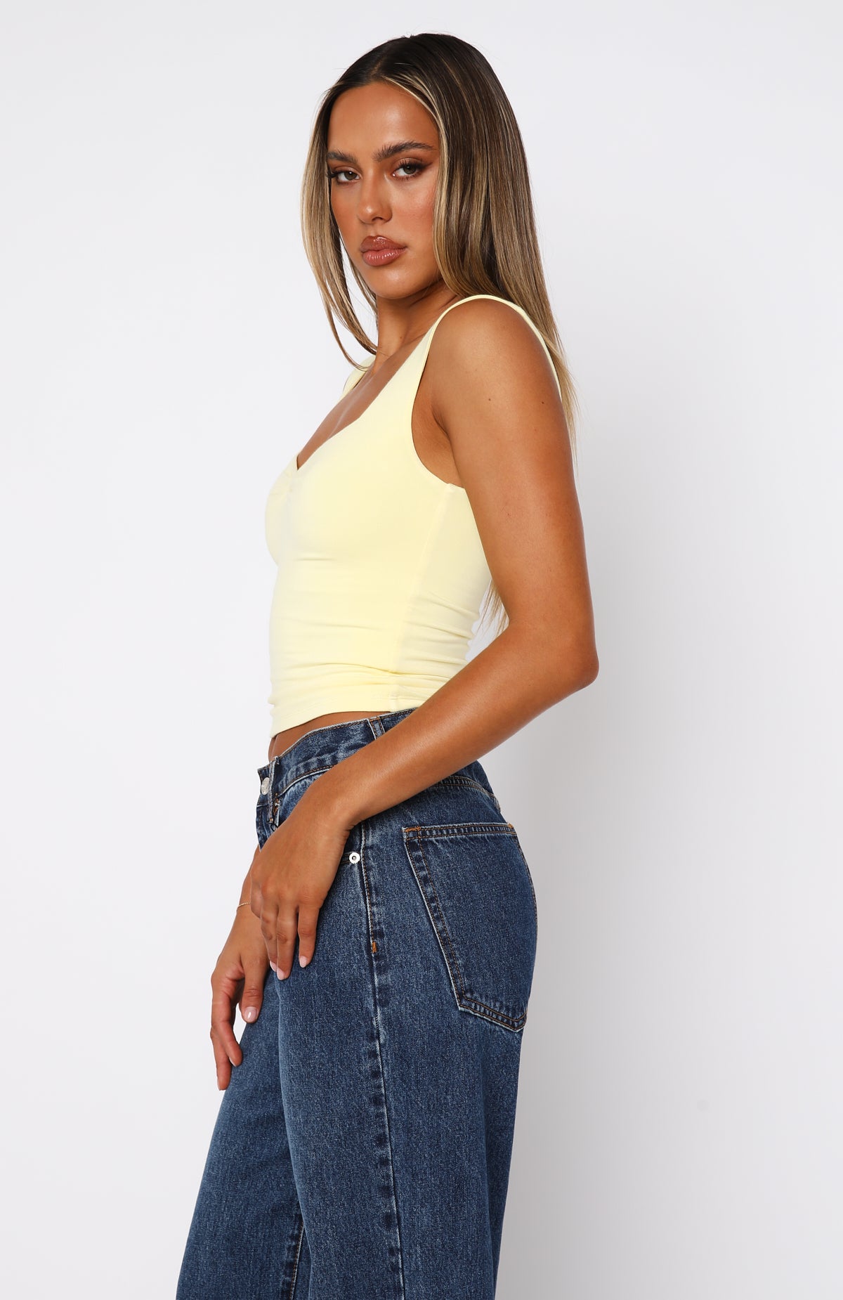 Premium Lemon Summer Crop Top