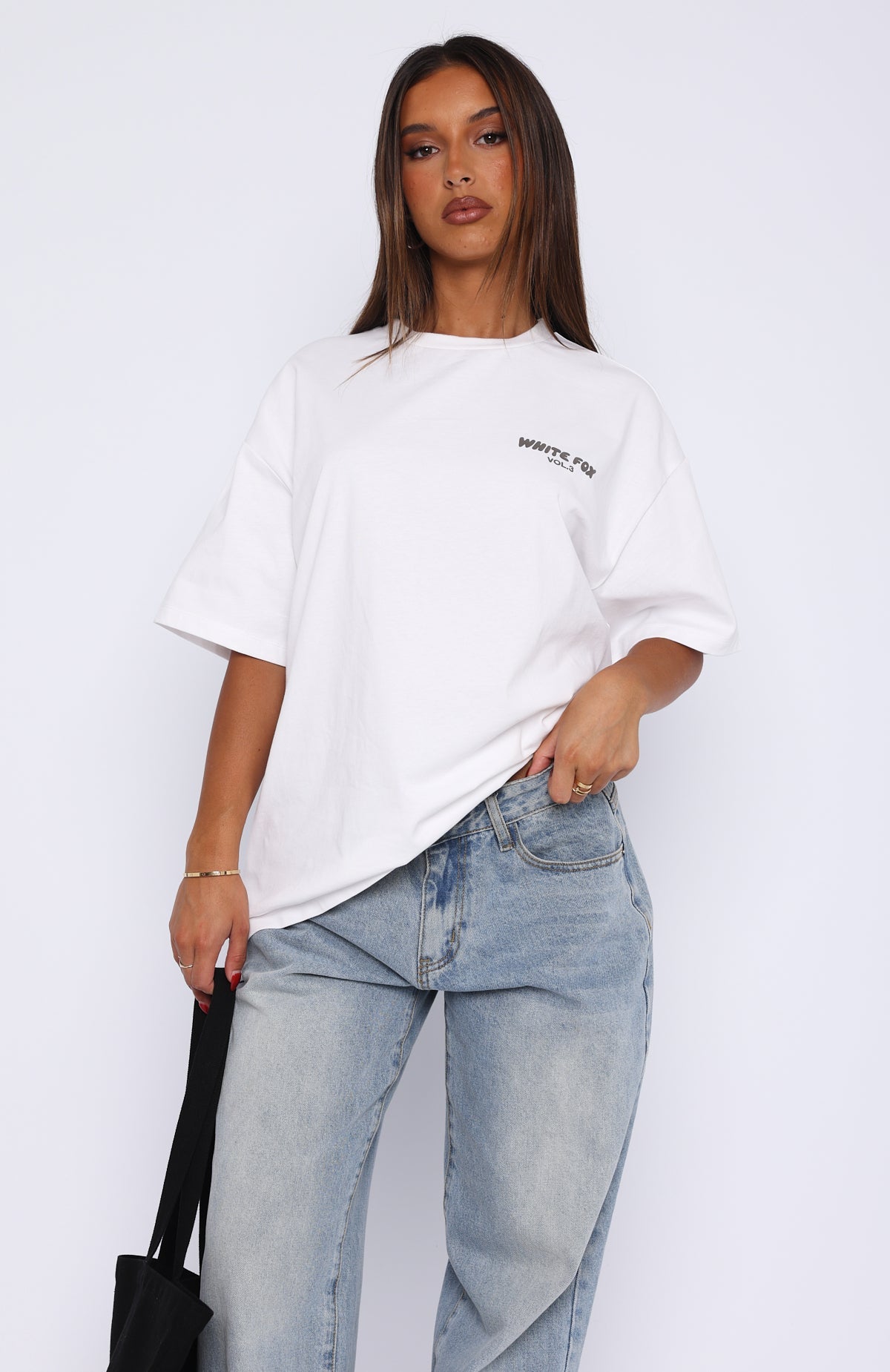 Premium Offstage Graphic Oversized Tee - Ultimate Comfort White