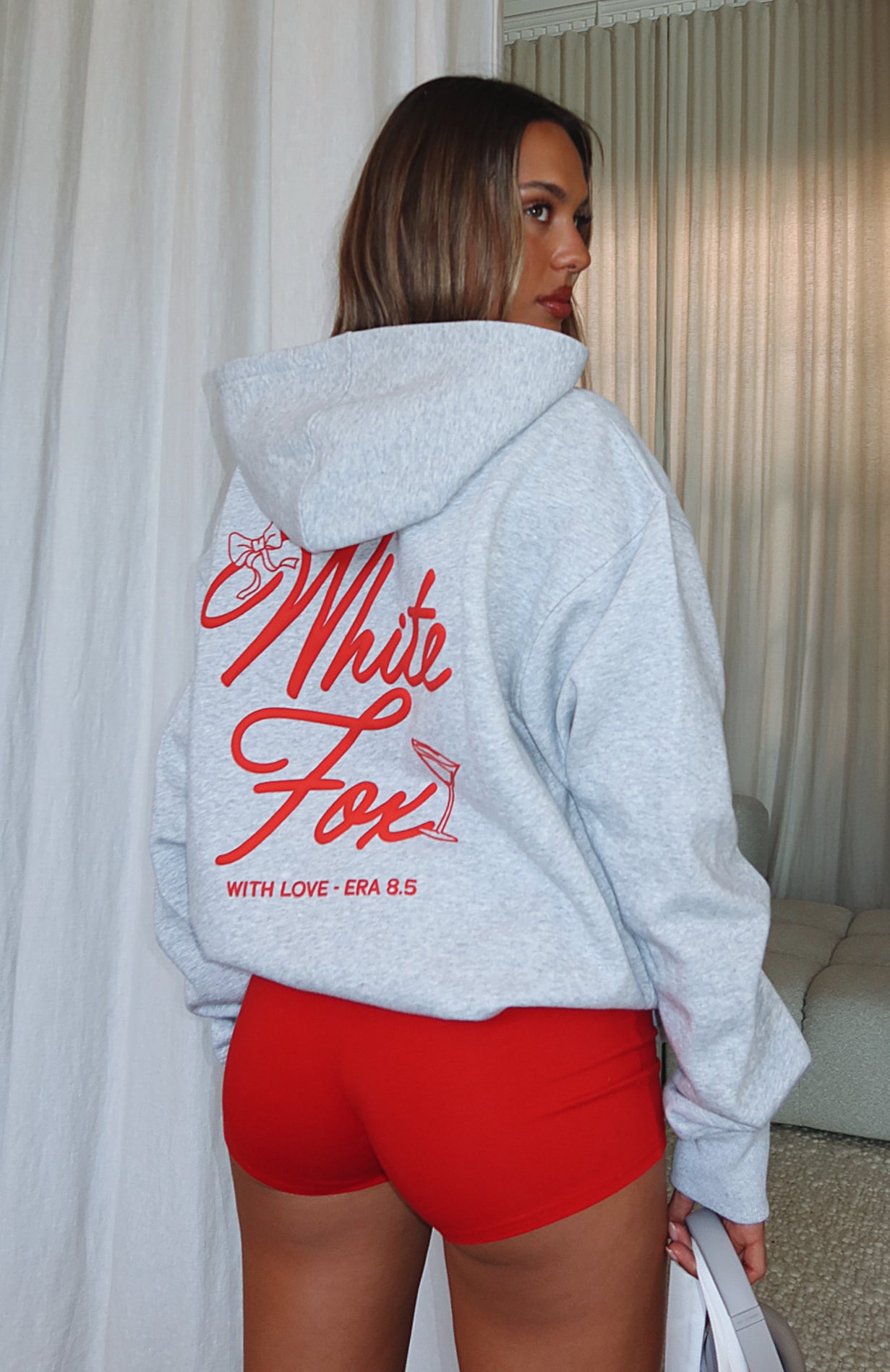 Premium With Love & Kisses Oversized Hoodie - Ultimate Comfort in Dark Grey Marle