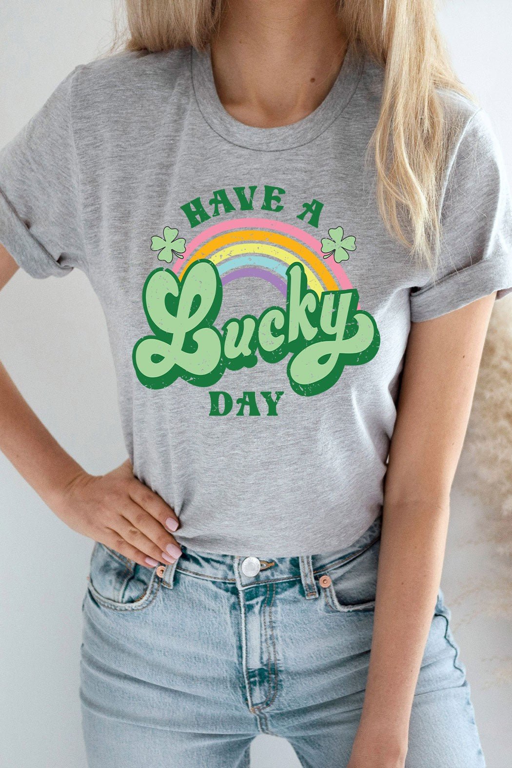 Ultimate Lucky Day Rainbow St. Patrick's Graphic Tee - Festive & Stylish