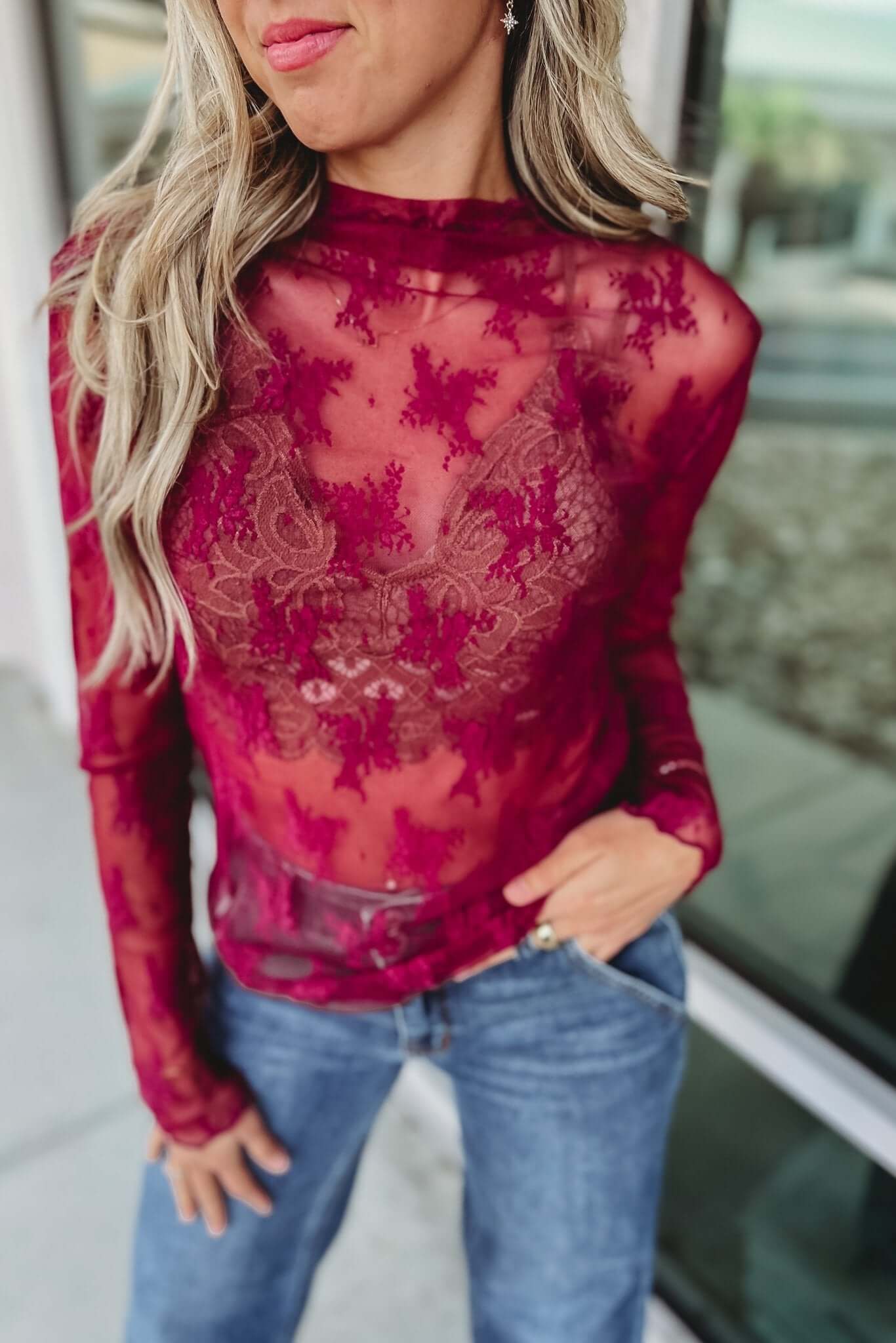 Premium Moonlight Serenade Lace Layering Top - 4 Stylish Colors