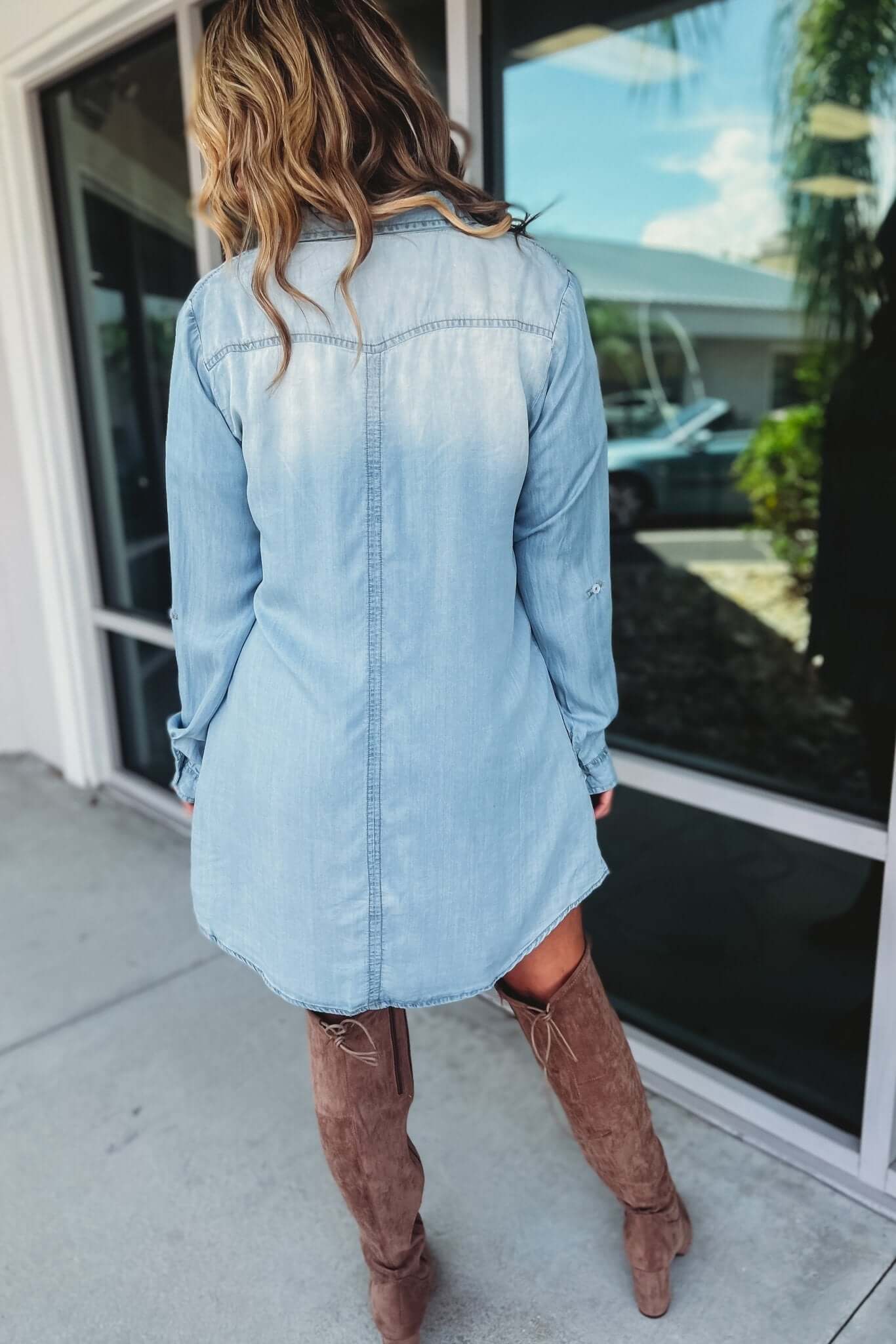 Premium We Belong Together Tencel Denim Shirt Dress