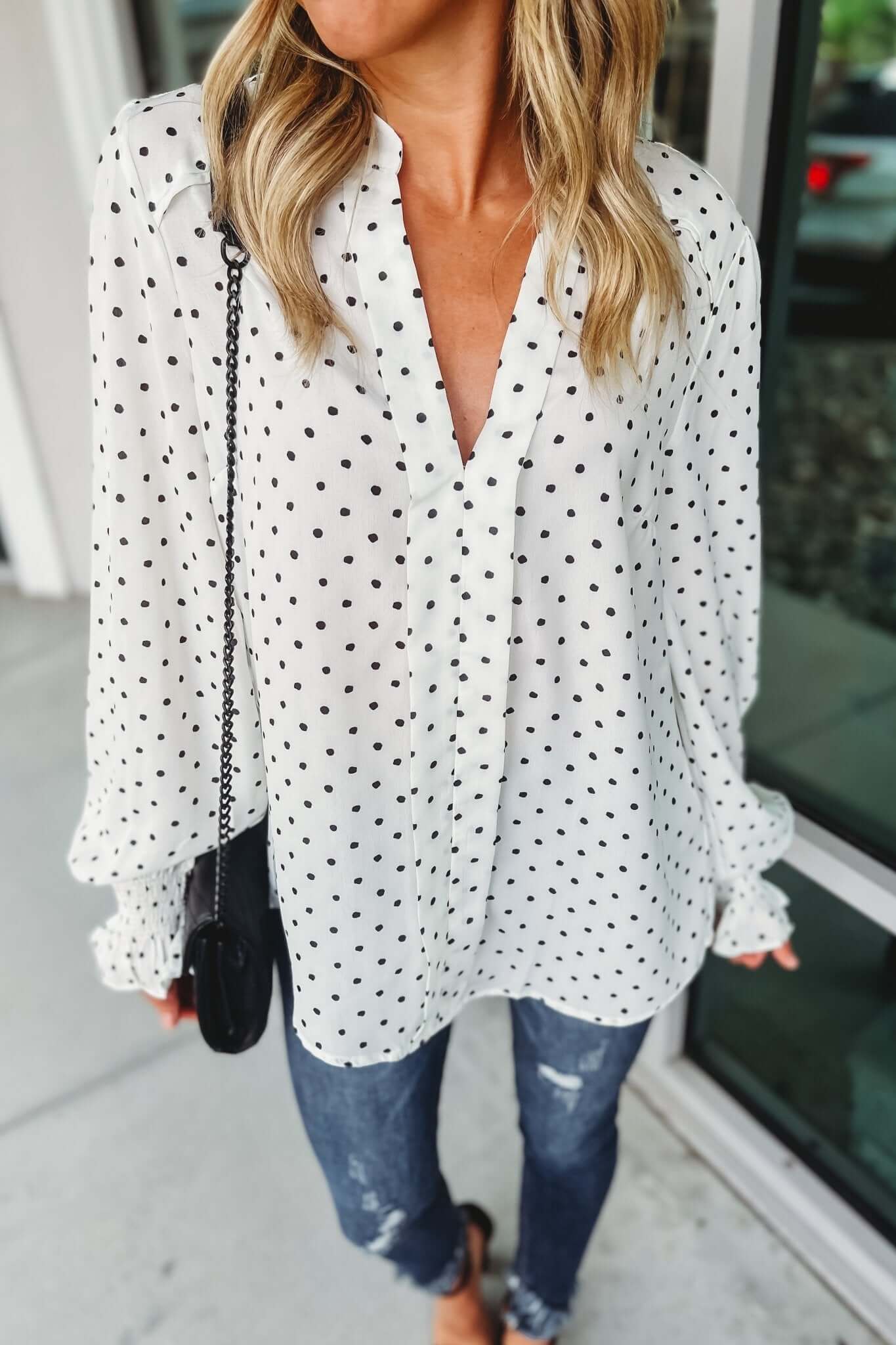 Ultimate Chic Dot Blouse - Premium Style in 2 Colors