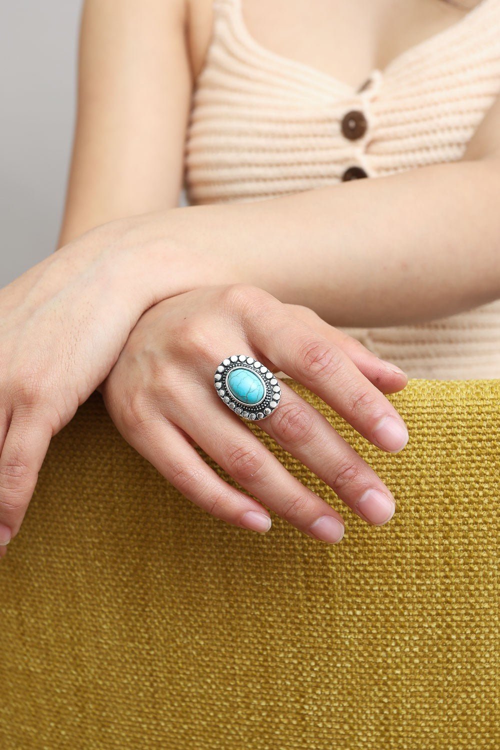 Premium Turquoise Blossom Statement Ring - Ultimate Boho Chic