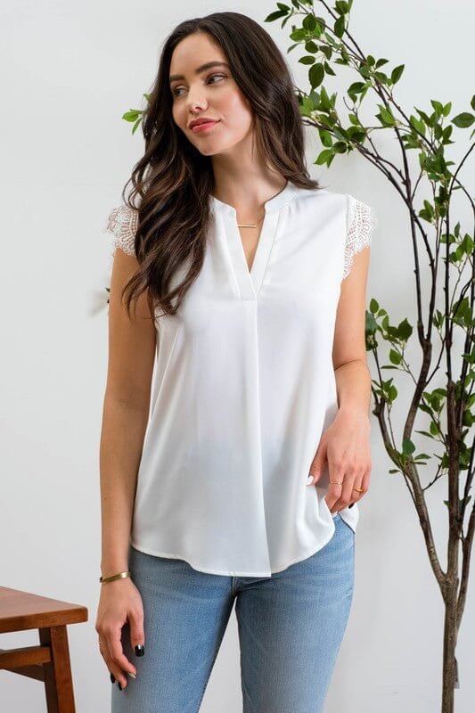 Premium Lindy Lace Blouse - Elegant & Versatile in 2 Colors
