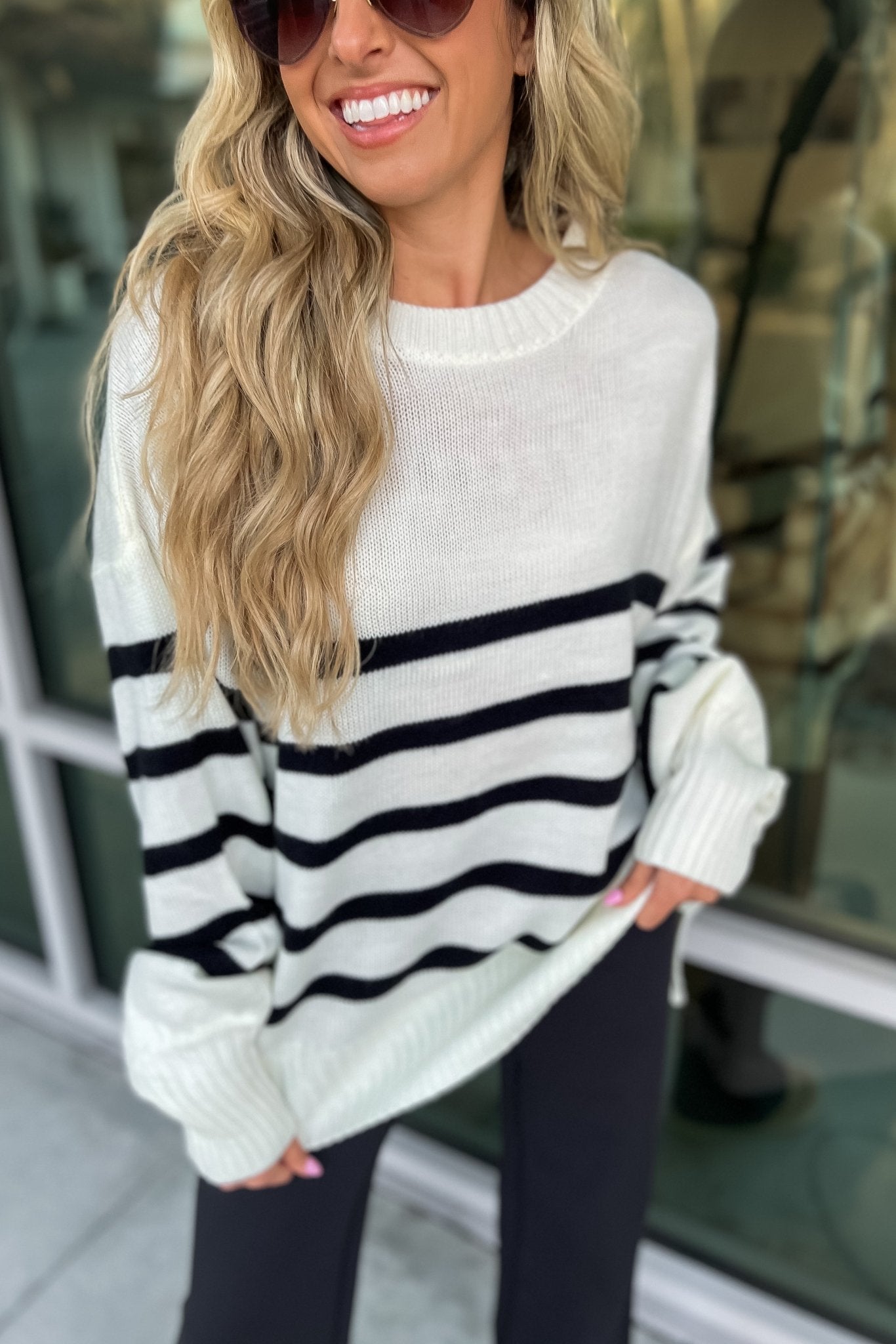 Premium Coastal Stripes Oversized Sweater - Ultimate Comfort & Style