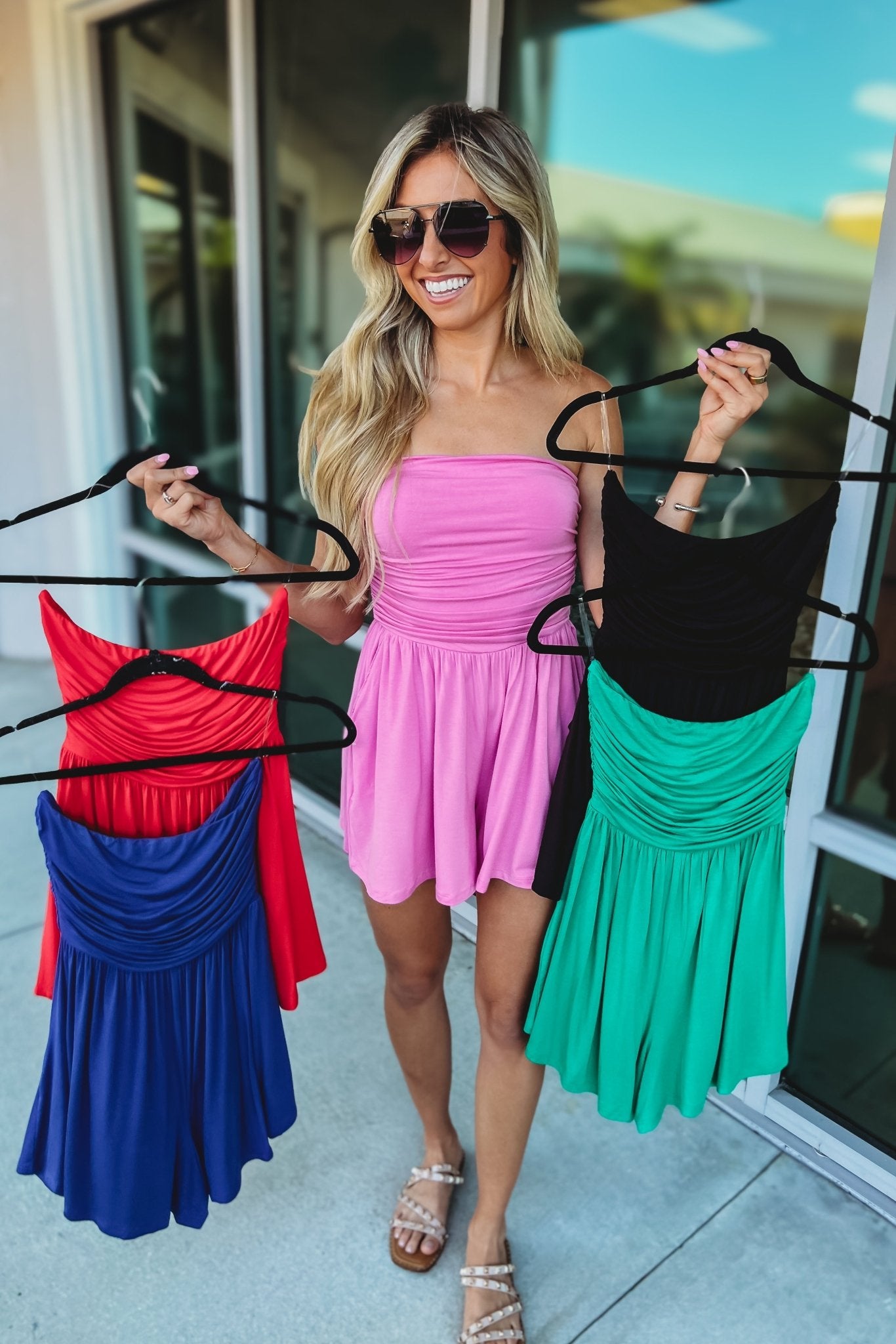 Ultimate Summer Chic Strapless Romper - Color Me Cute