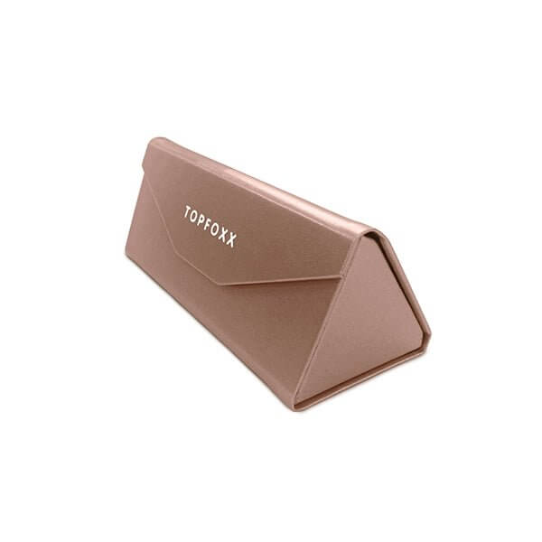 TOPFOXX Premium Foldable Sunglasses Case - Rose Gold | Ultimate Style & Protection