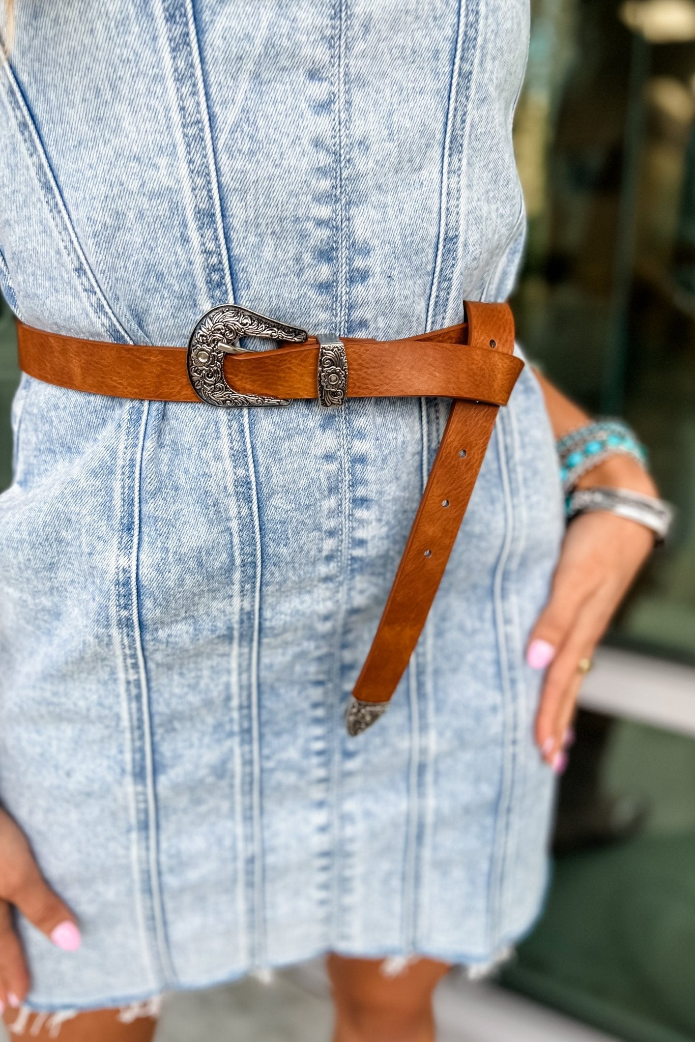 Premium Western Style Metal Buckle Leatherette Belt - Upgrade Your Look