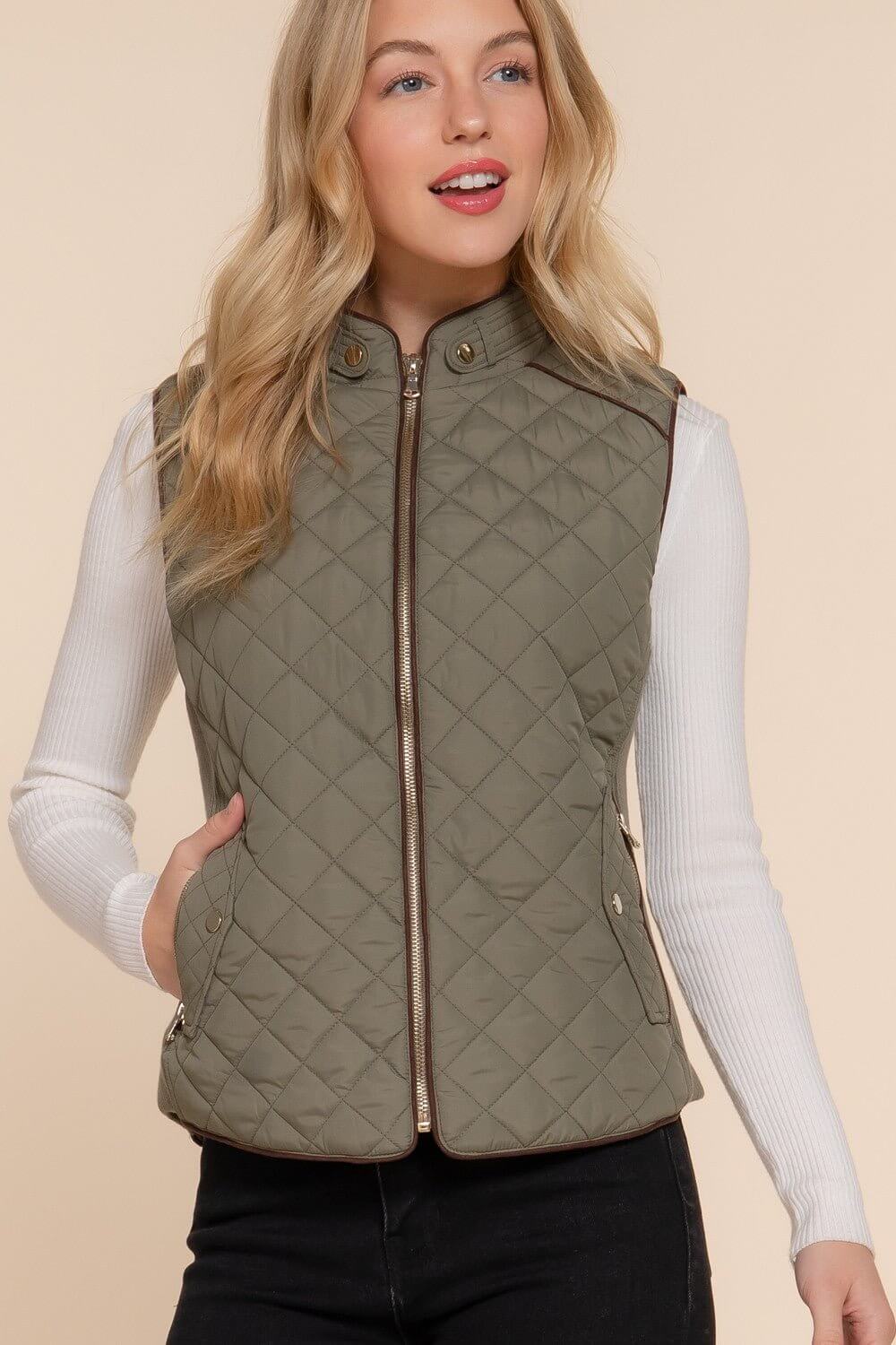 Premium Quilted College Vest - Fall Essential in 3 Colors